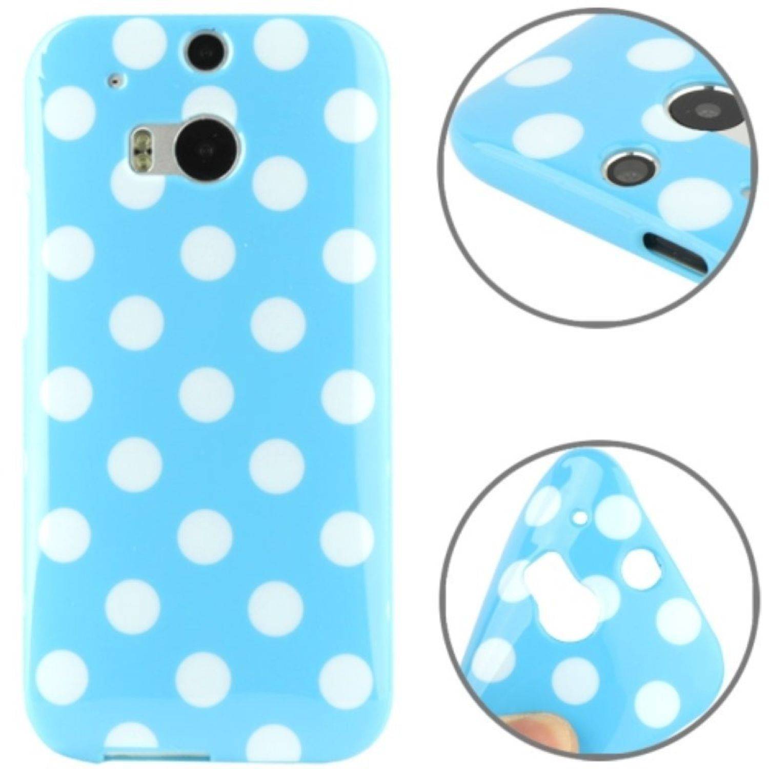 HTC One M8 Handyhülle Backcover Blau