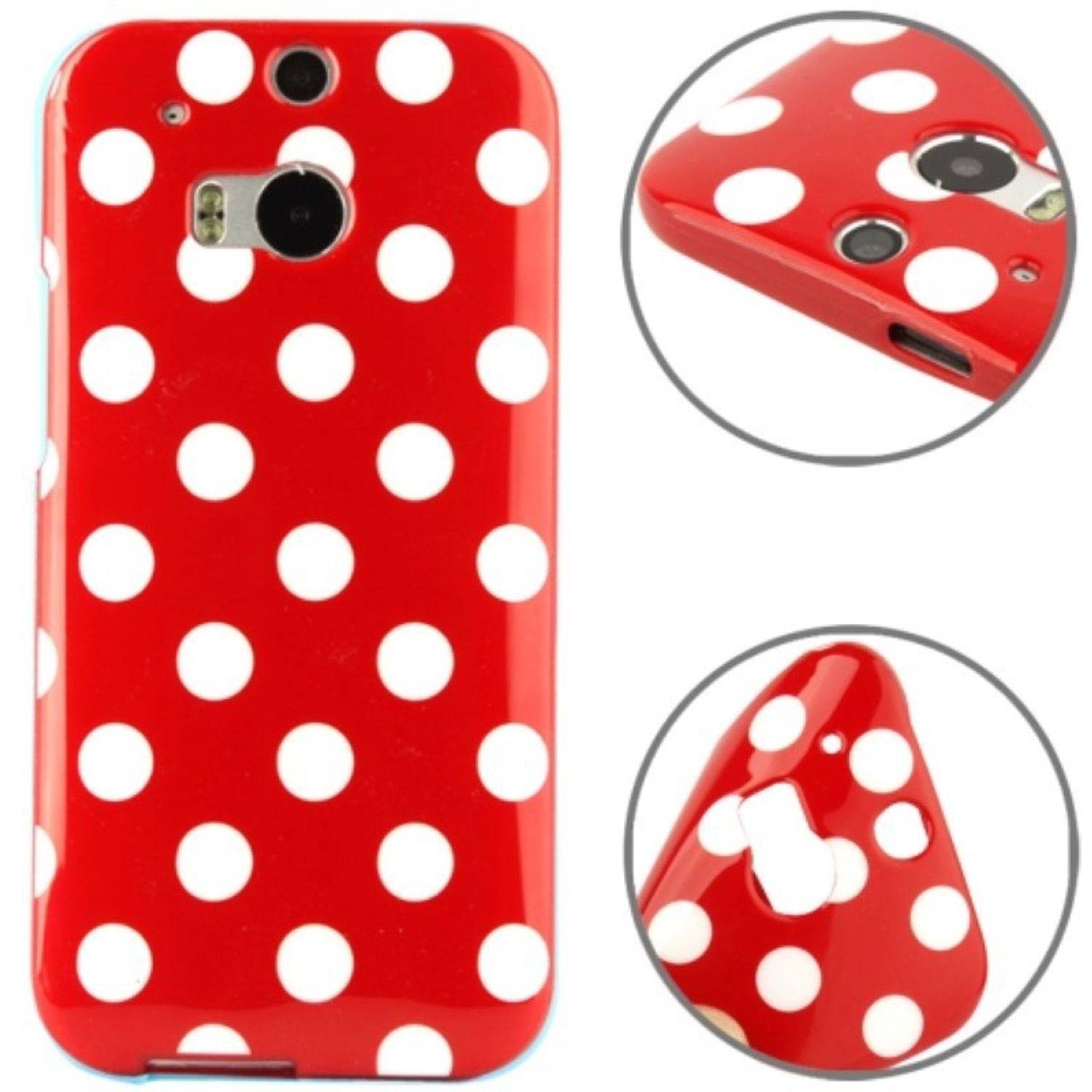 HTC One M8 Handyhülle Backcover Rot