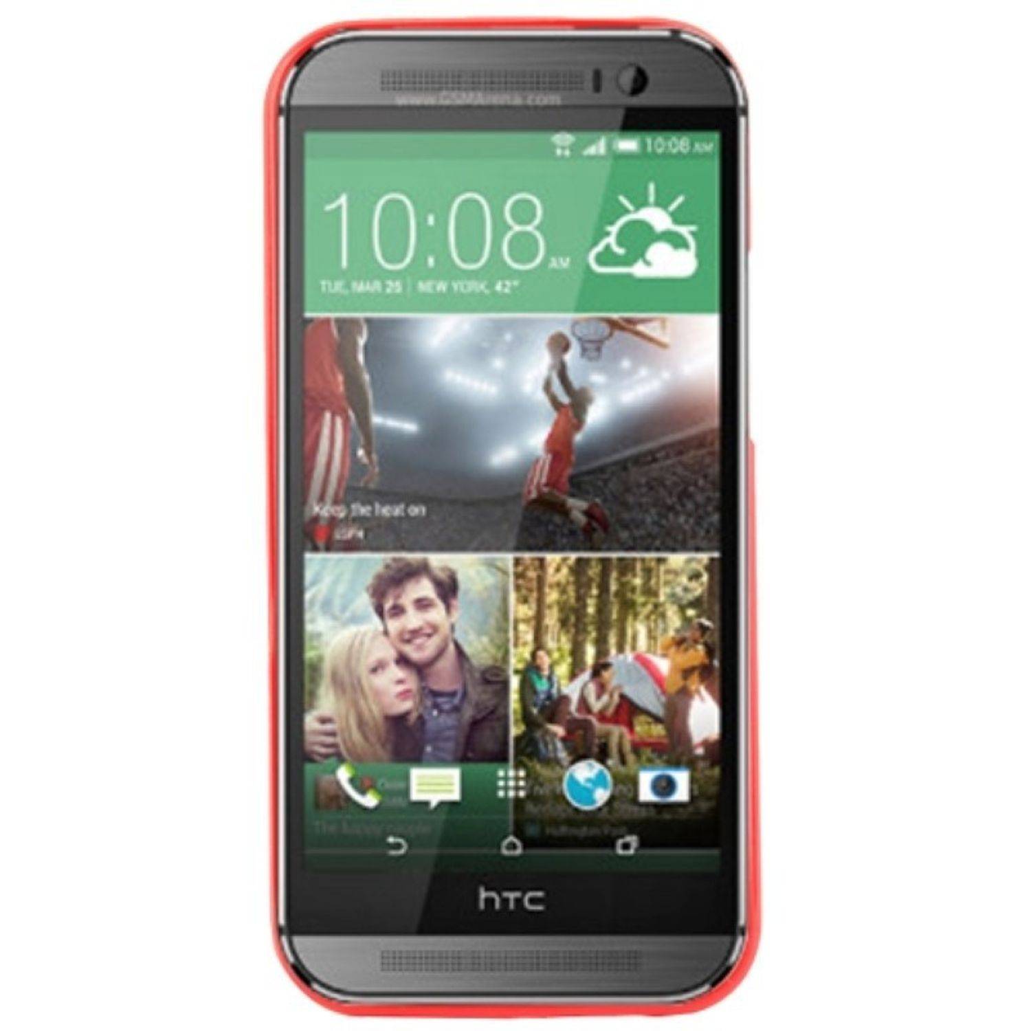 HTC One M8 Handyhülle Backcover Rot