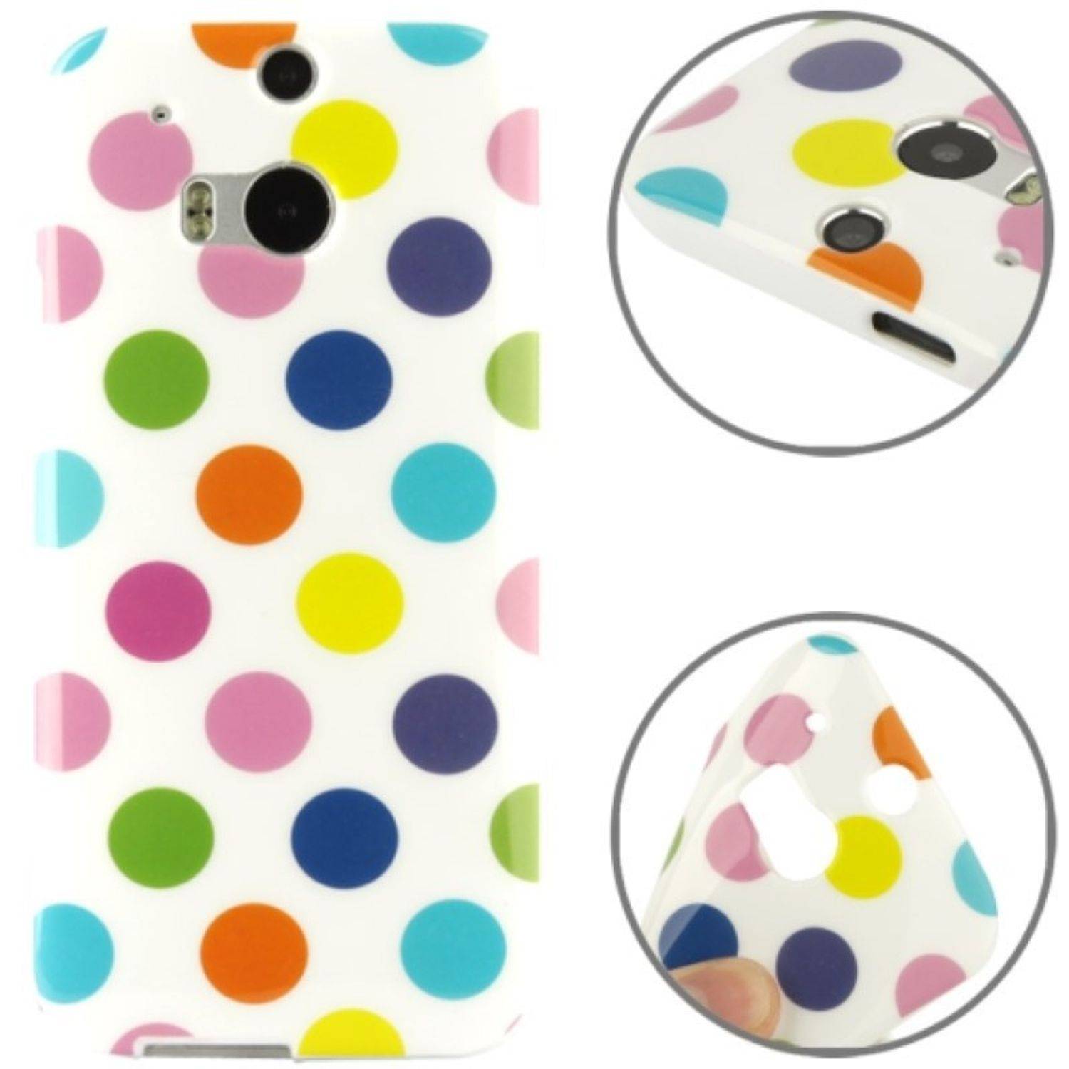 HTC One M8 Handyhülle Backcover Weiß