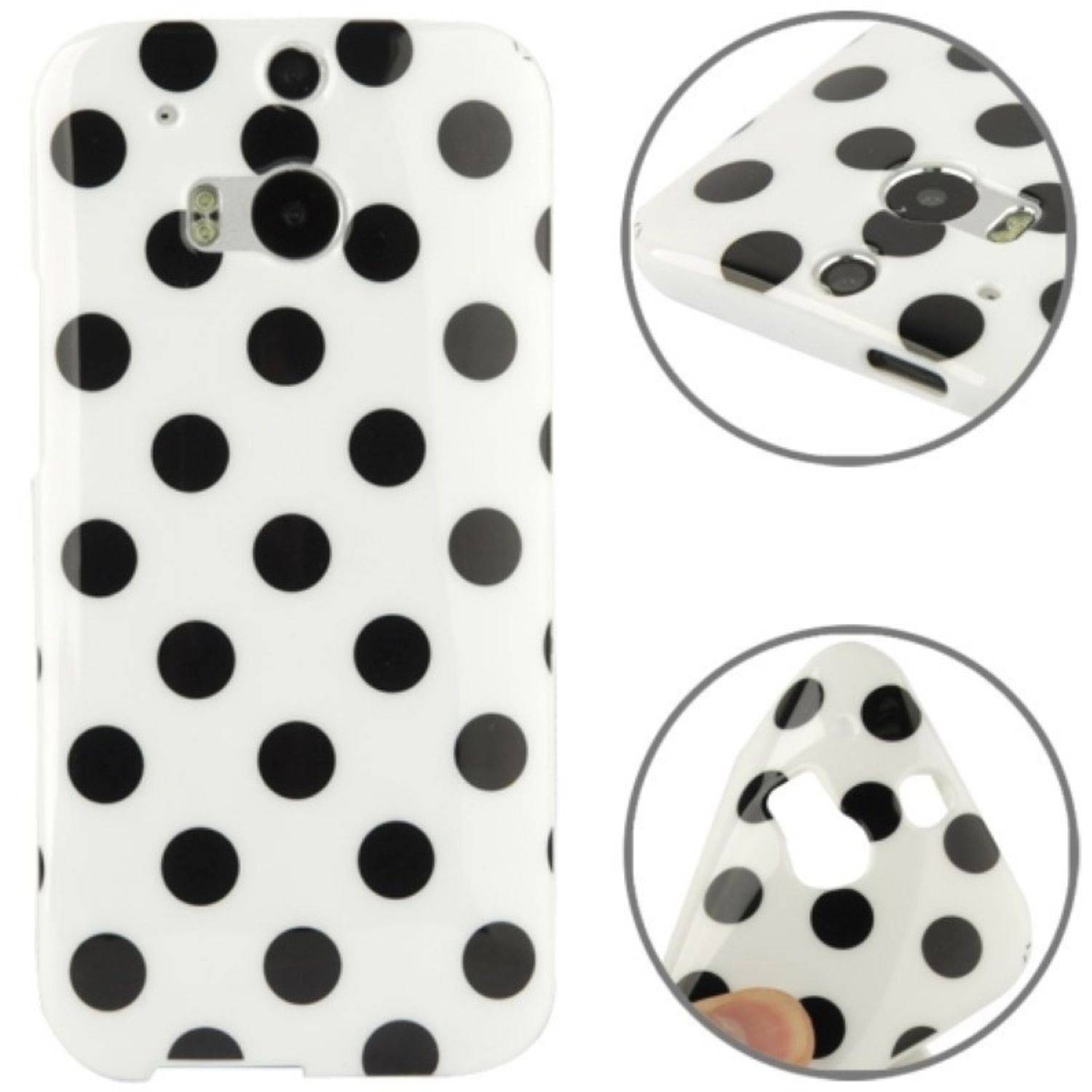 HTC One M8 Handyhülle Backcover Weiß