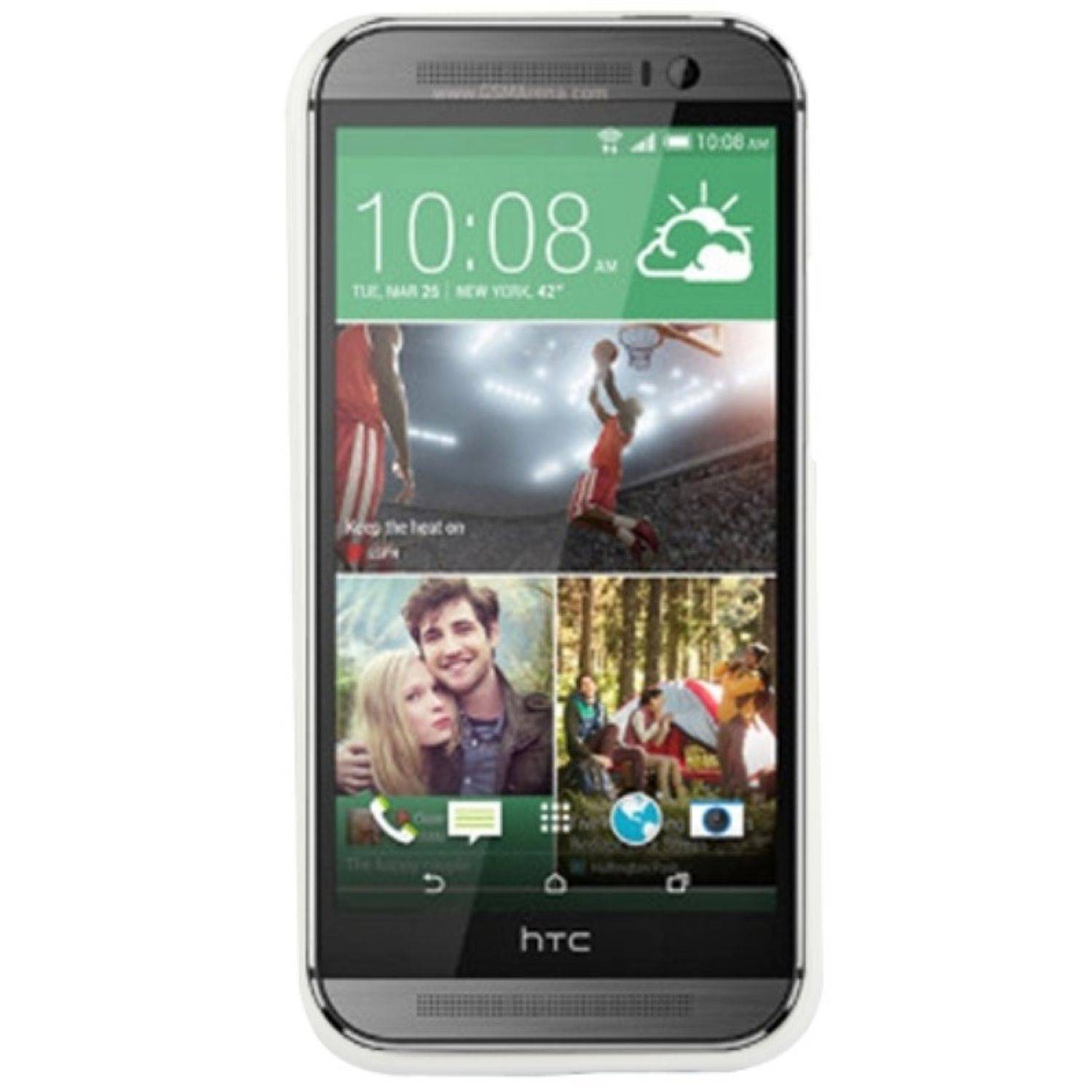 HTC One M8 Handyhülle Backcover Weiß