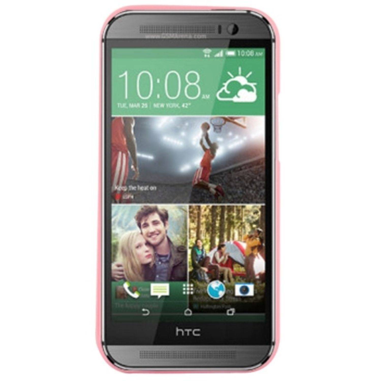 HTC One M8 Handyhülle Backcover Rosa