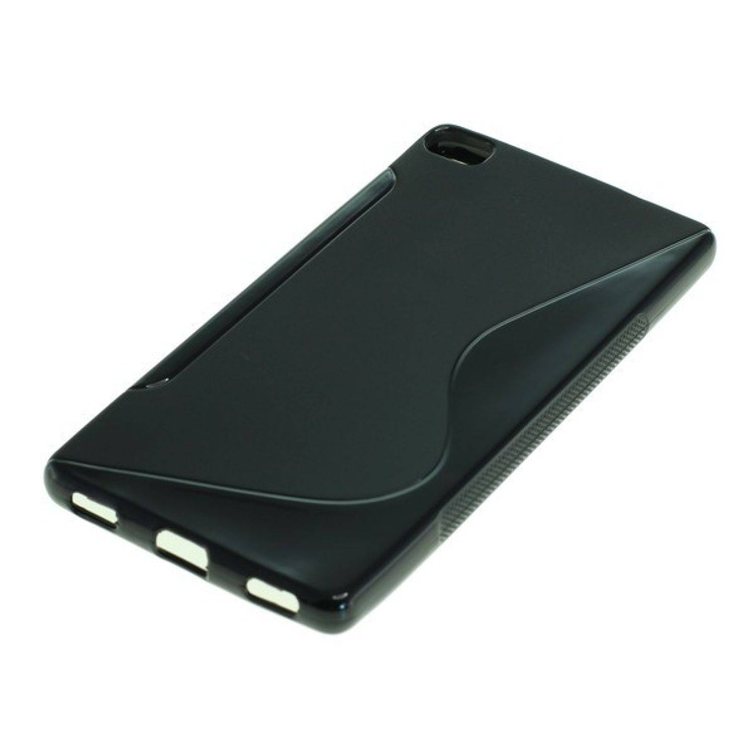 Huawei P8 Handyhülle Backcover Schwarz
