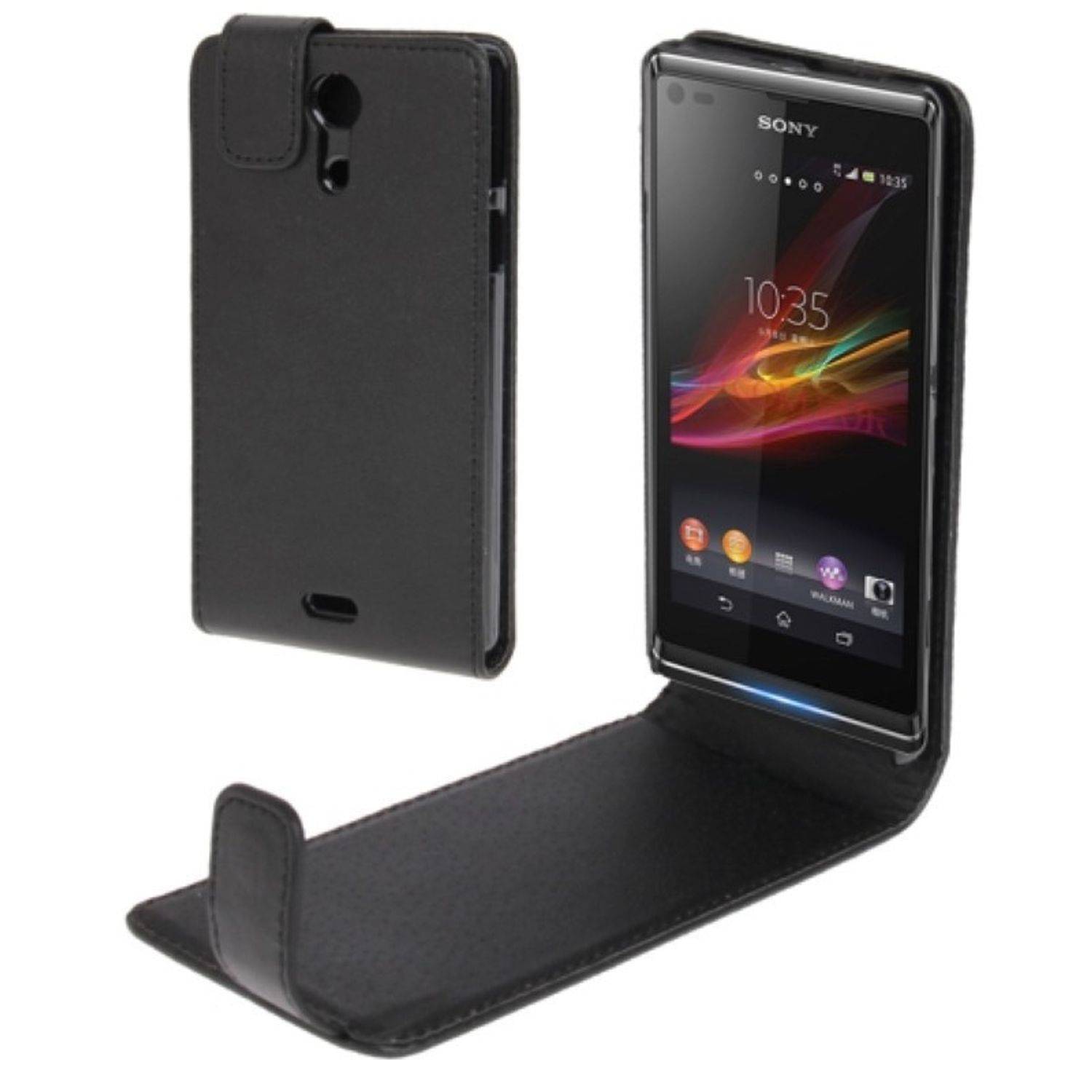 Sony Xperia ZR M36h Handyhülle Backcover Schwarz