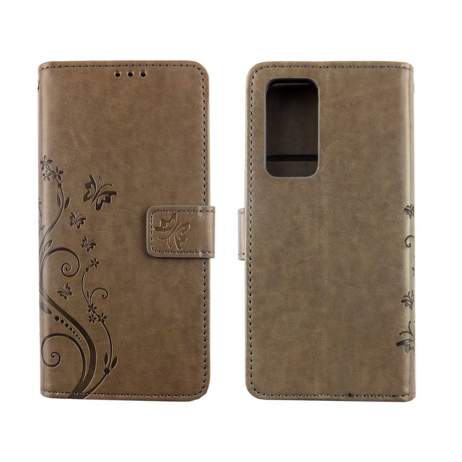 Huawei P40 Handyhülle Bookcover Grau