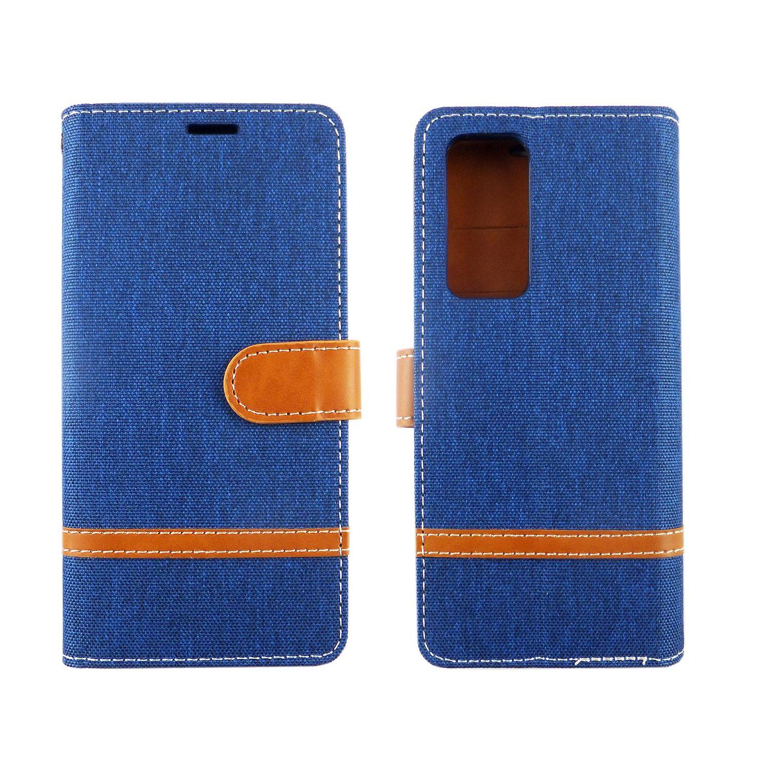 Huawei P40 Handyhülle Bookcover Blau