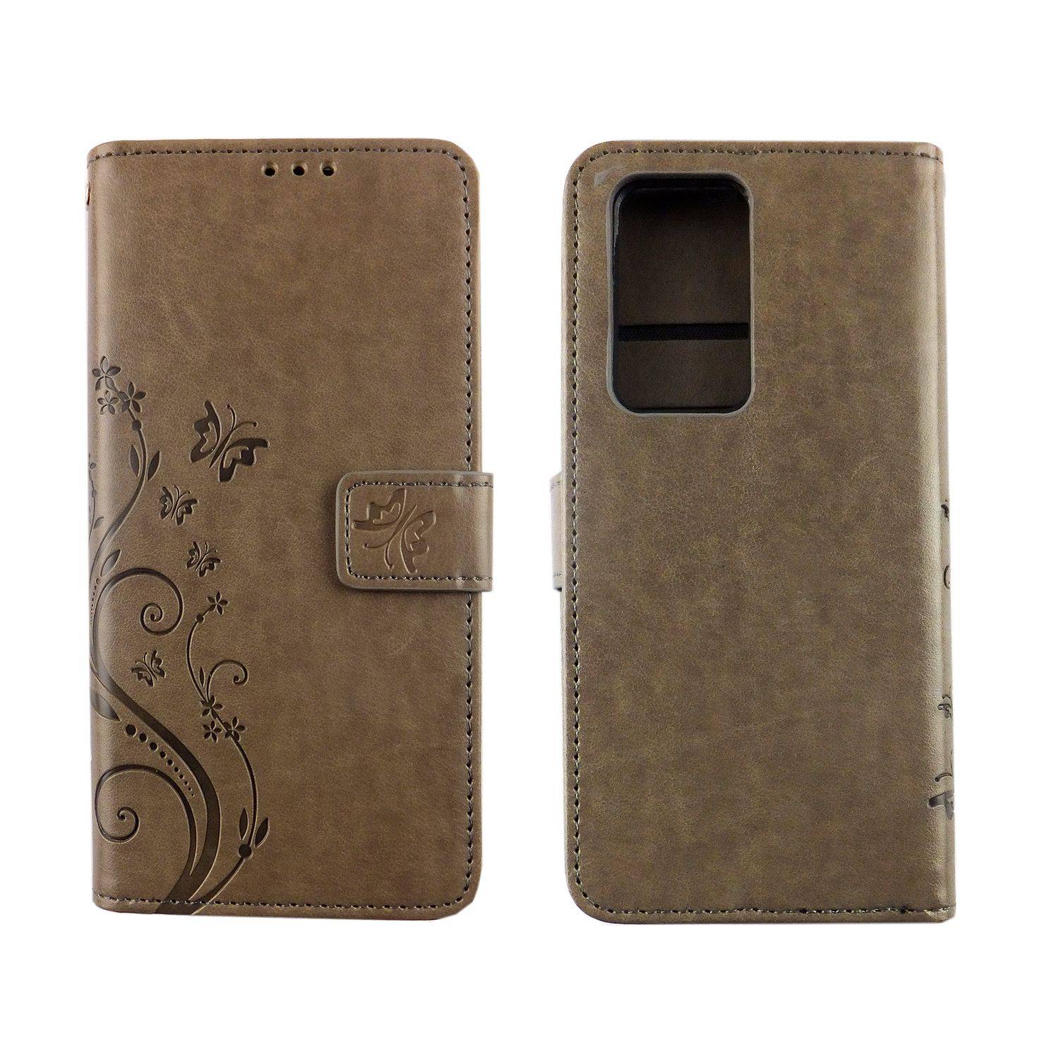 Huawei P40 Pro Handyhülle Bookcover Grau