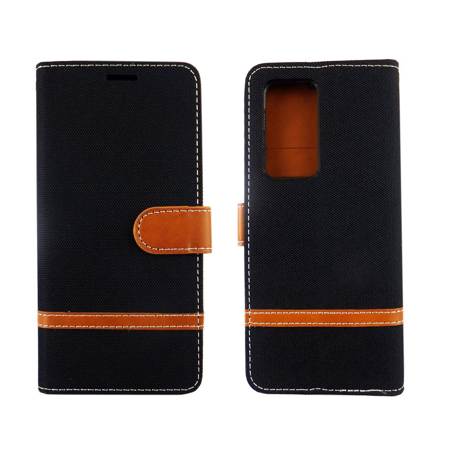 Huawei P40 Pro Handyhülle Bookcover Schwarz
