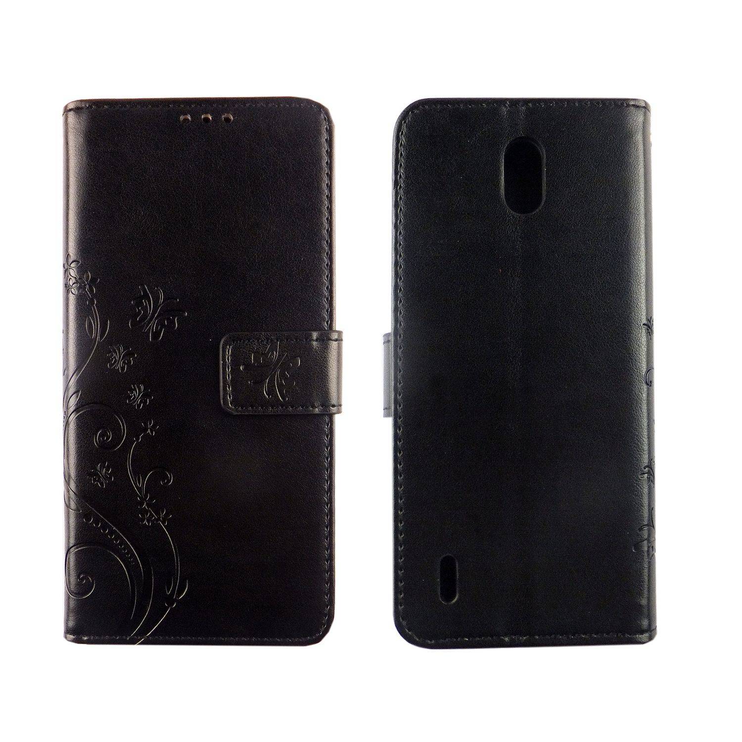 Nokia 1.3 Handyhülle Bookcover Schwarz