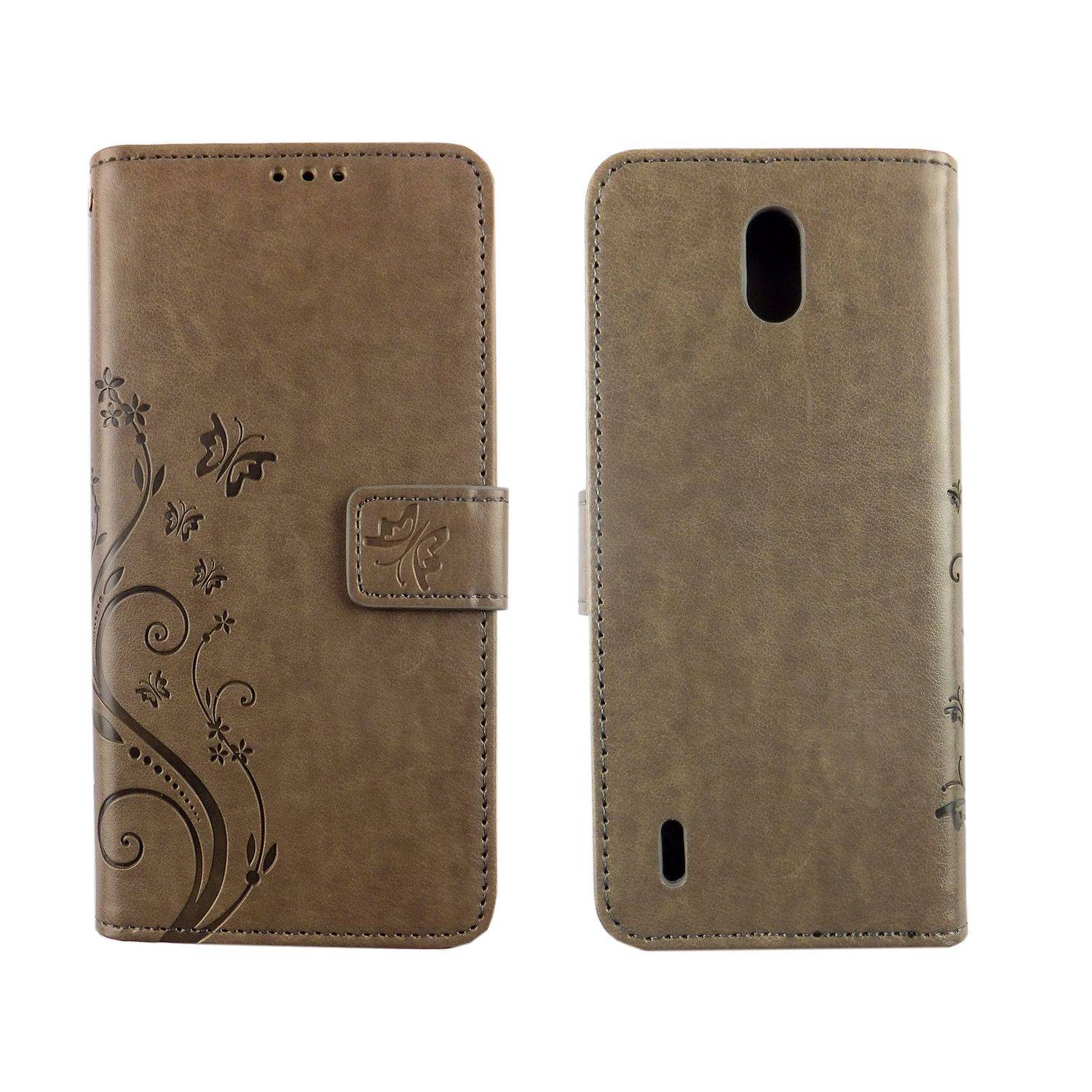 Nokia 1.3 Handyhülle Bookcover Grau