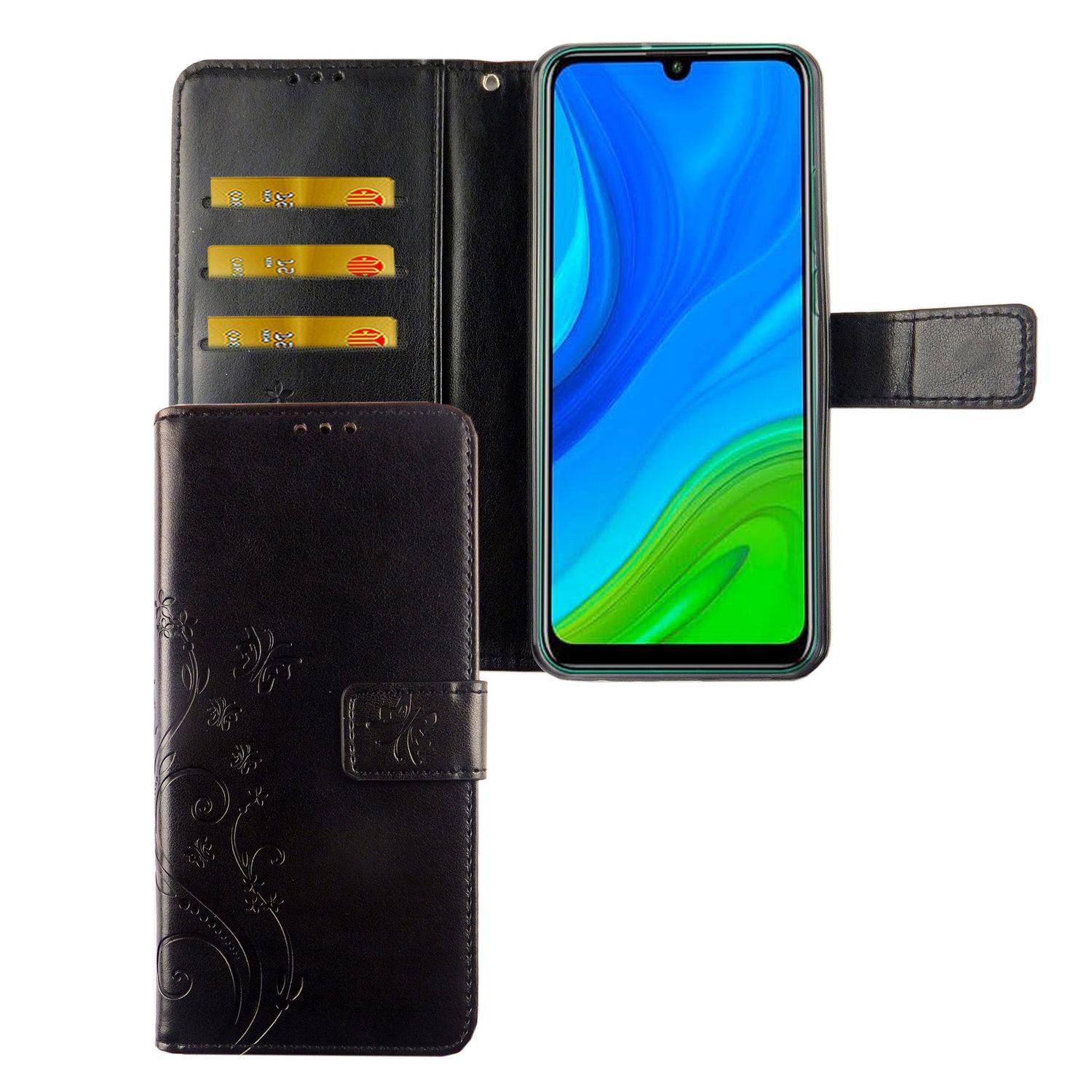 Huawei P smart 2020 Handyhülle Bookcover Schwarz