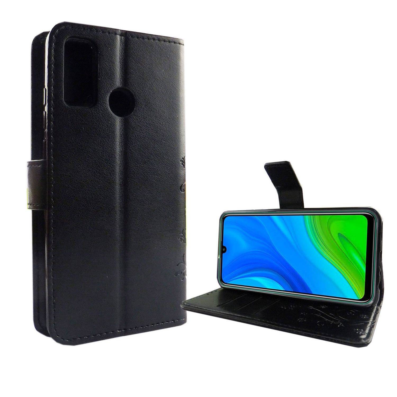 Huawei P smart 2020 Handyhülle Bookcover Schwarz