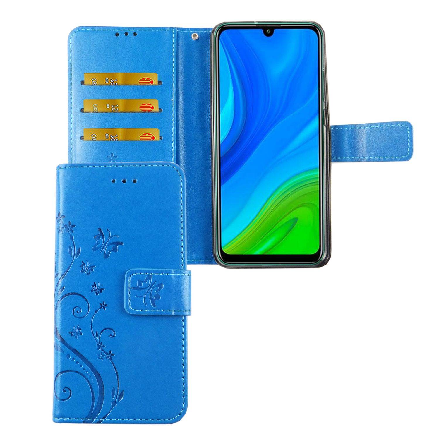 Huawei P smart 2020 Handyhülle Bookcover Blau