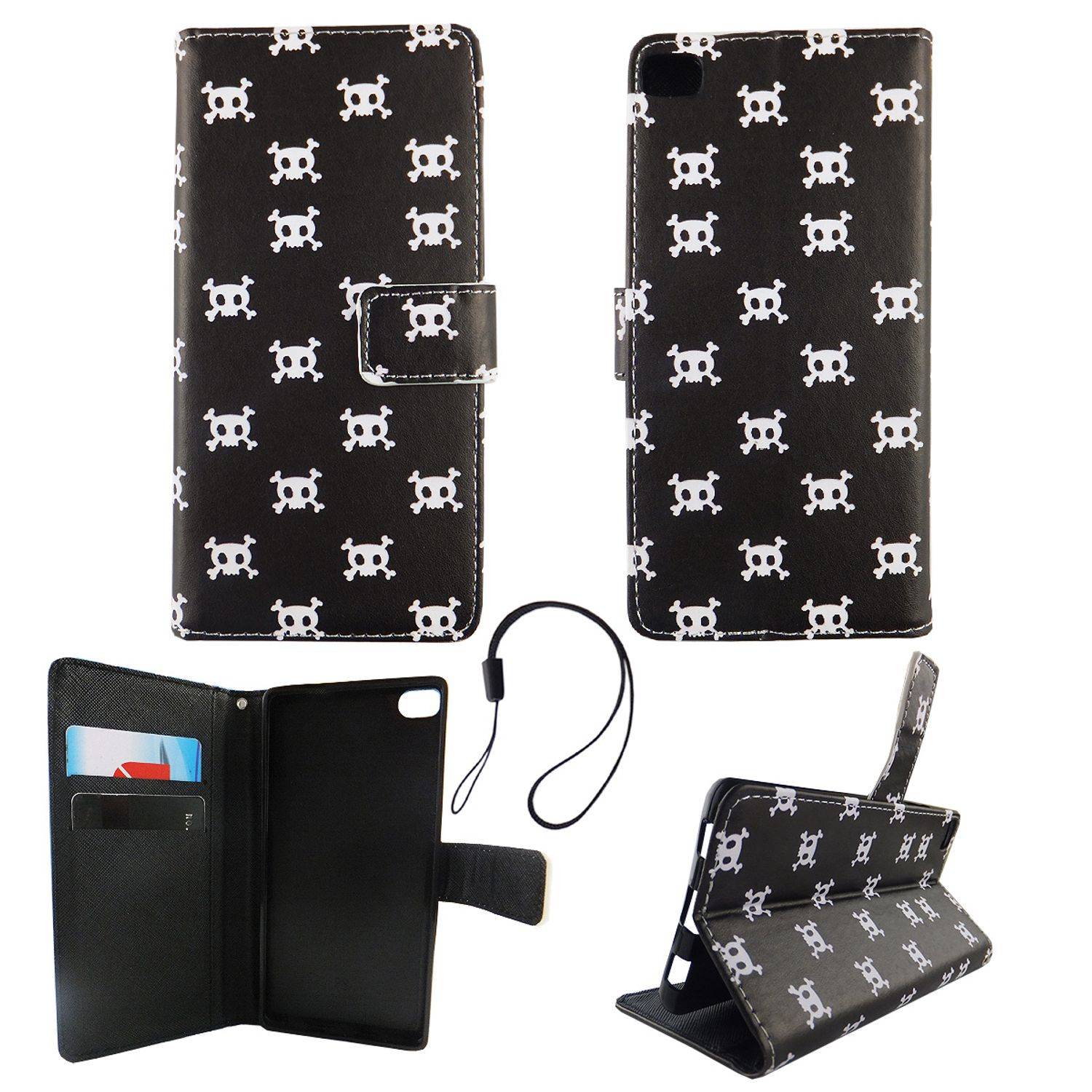 Huawei P8 Handyhülle Backcover Schwarz