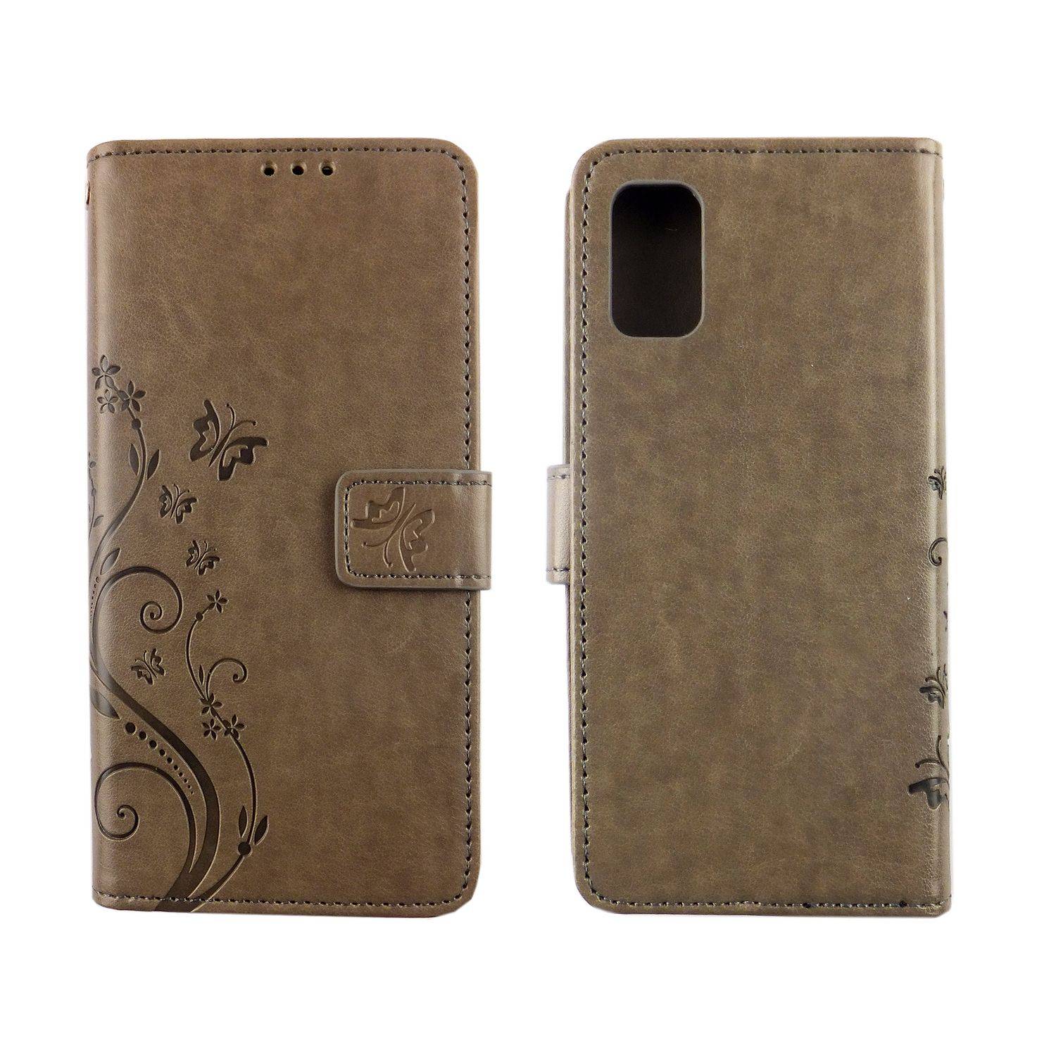 Samsung Galaxy A41 Handyhülle Bookcover Grau