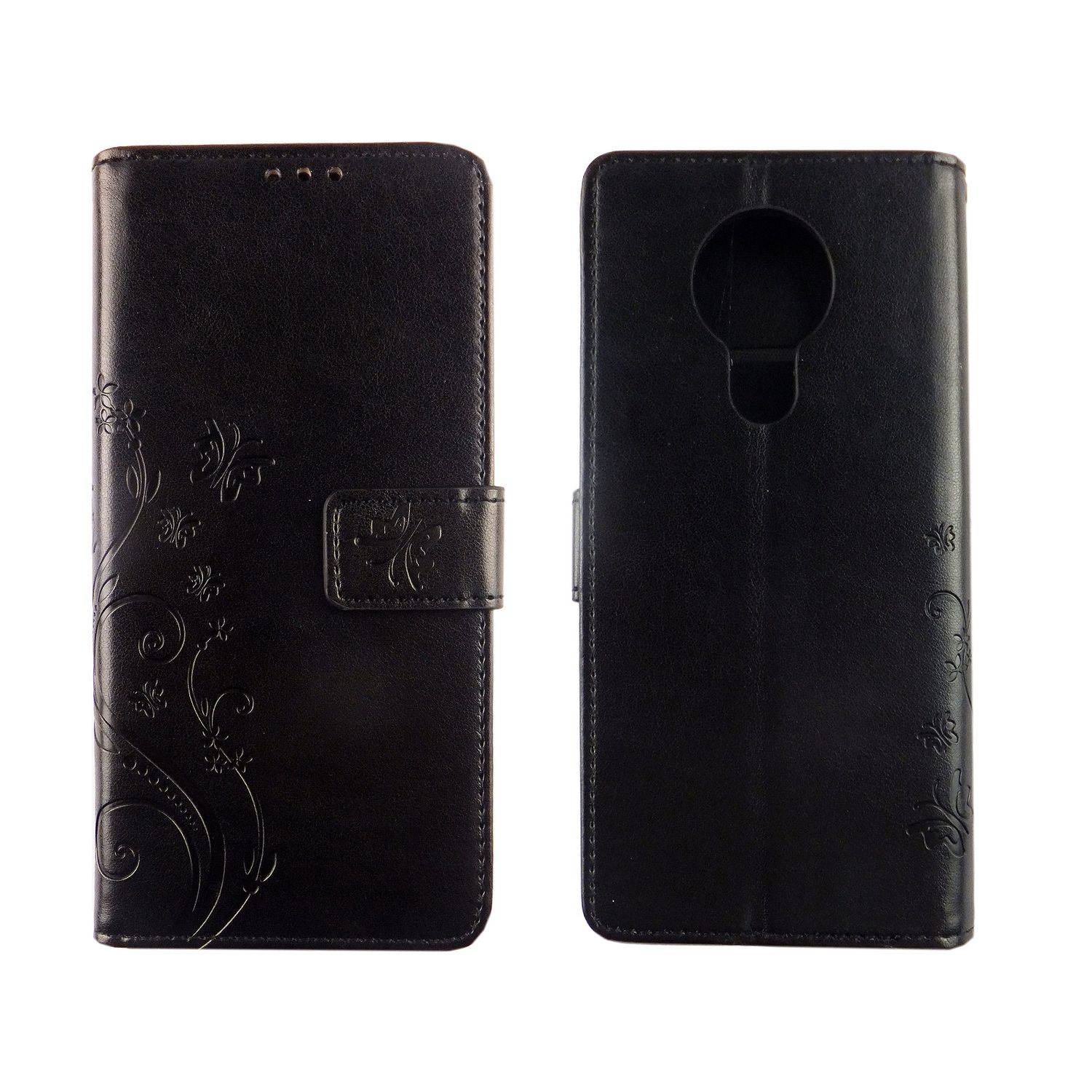 Nokia 5.3 Handyhülle Bookcover Schwarz