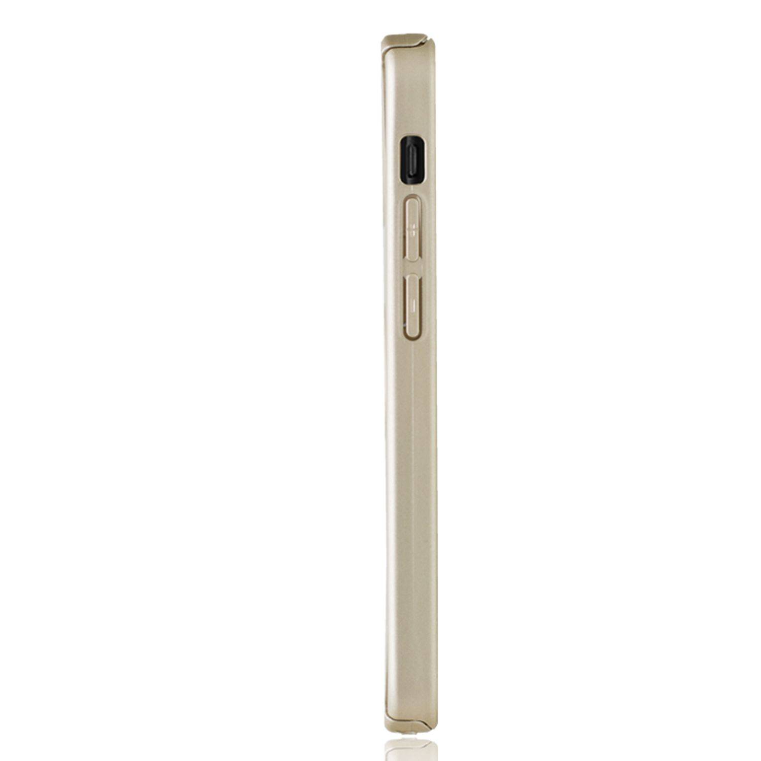 Apple iPhone 12 Mini Handyhülle 360 Grad Cover Displayschutz Full Cover Gold