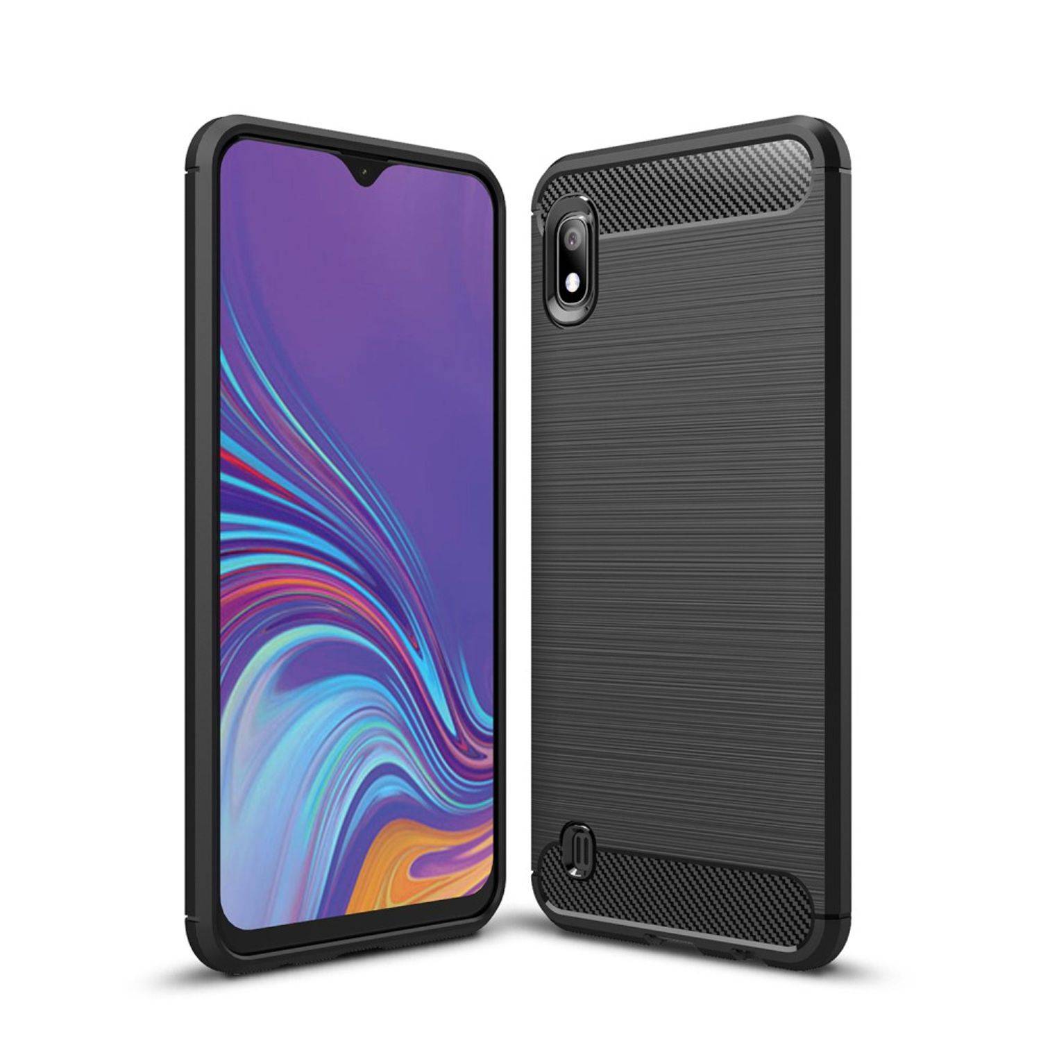 Hülle kompatibel mit Samsung Galaxy A10 Kunststoff Soft Handyhülle - Handy Case Schwarz