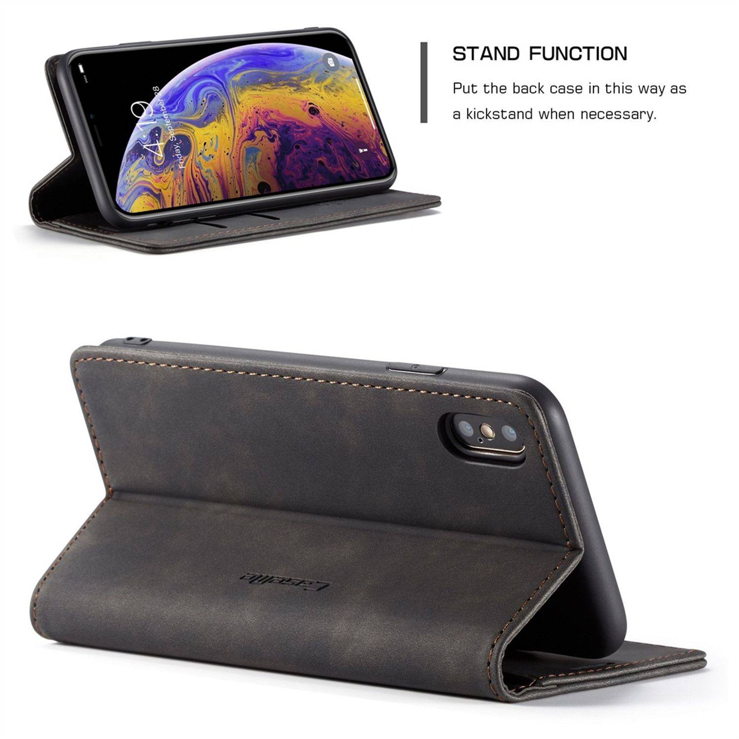 Apple iPhone XS Max Handyhülle Schutztasche Backcover Schwarz