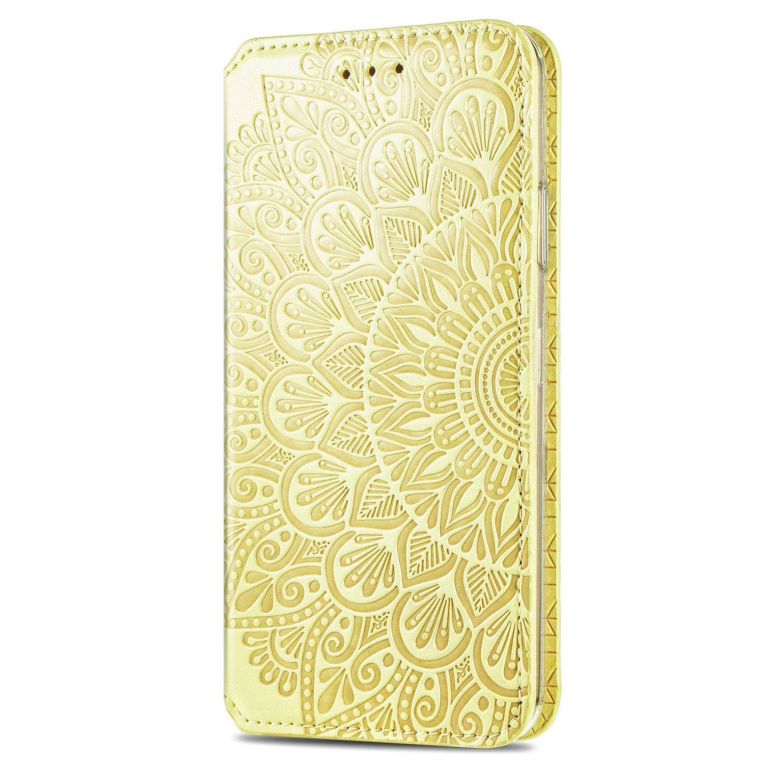 Hülle kompatibel mit Apple iPhone 12 Pro Max Kunstleder Handyhülle - Handy Case Gelb