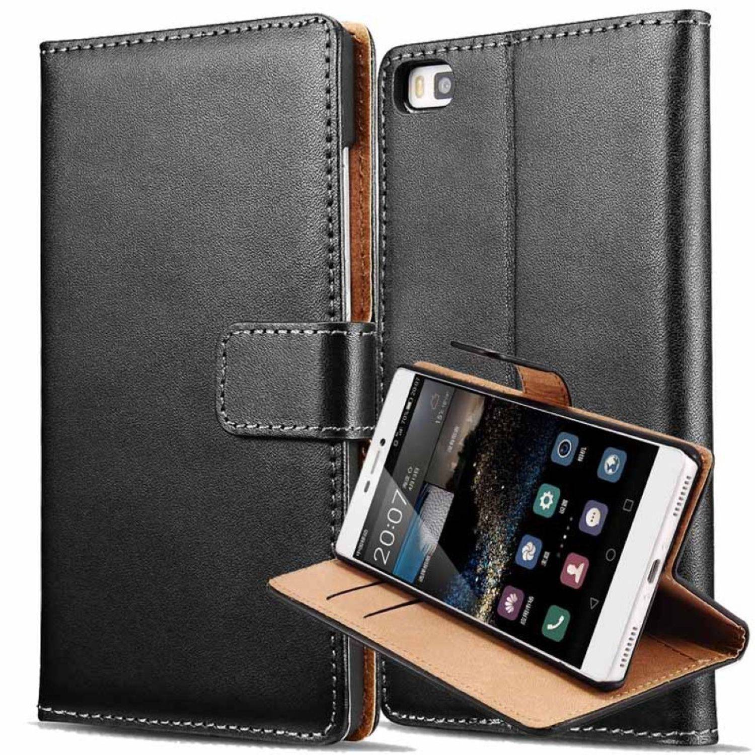 Huawei P8 Handyhülle Backcover Schwarz