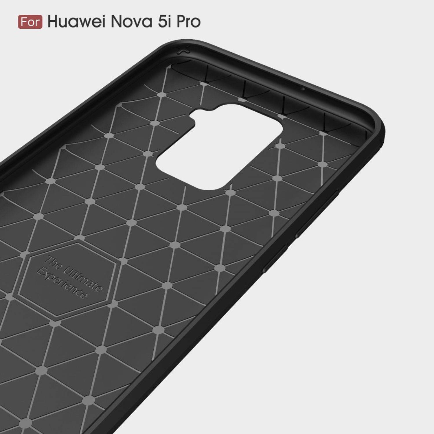 Huawei Mate 30 Lite Handyhülle Carbon Optik Backcover Blau