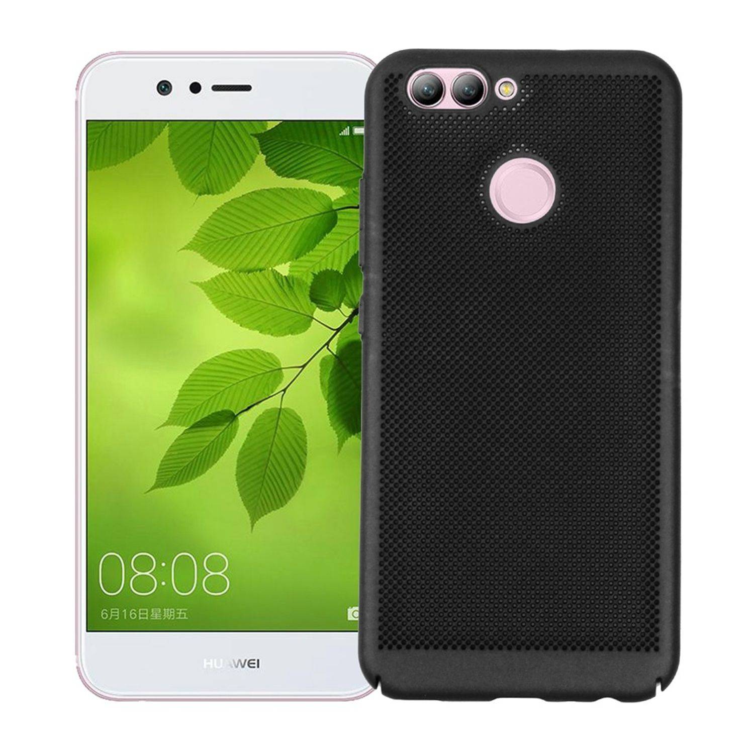 Huawei Nova Handyhülle Backcover Schwarz