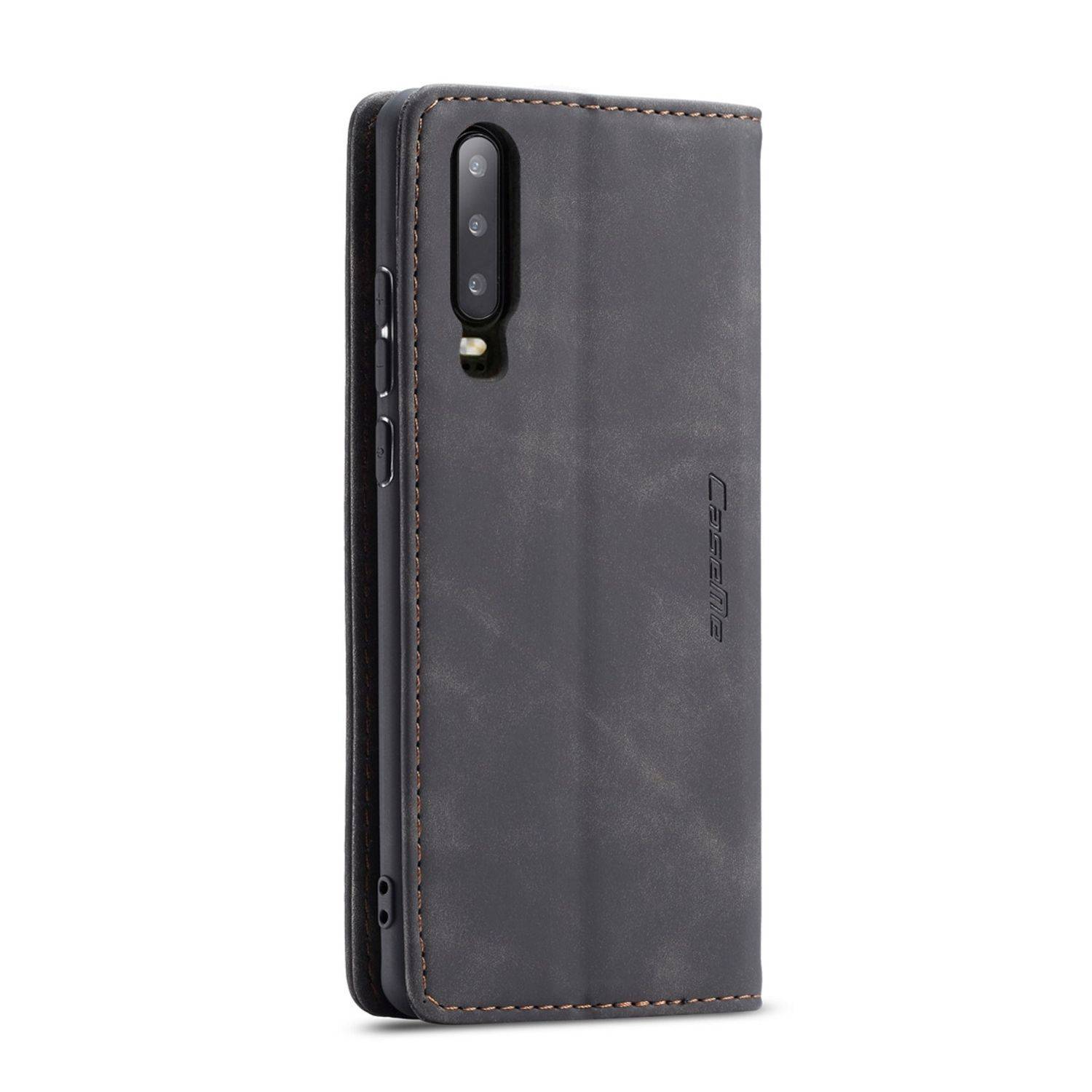Hülle kompatibel mit Huawei P30 Kunstleder Handyhülle - Handy Case Schwarz