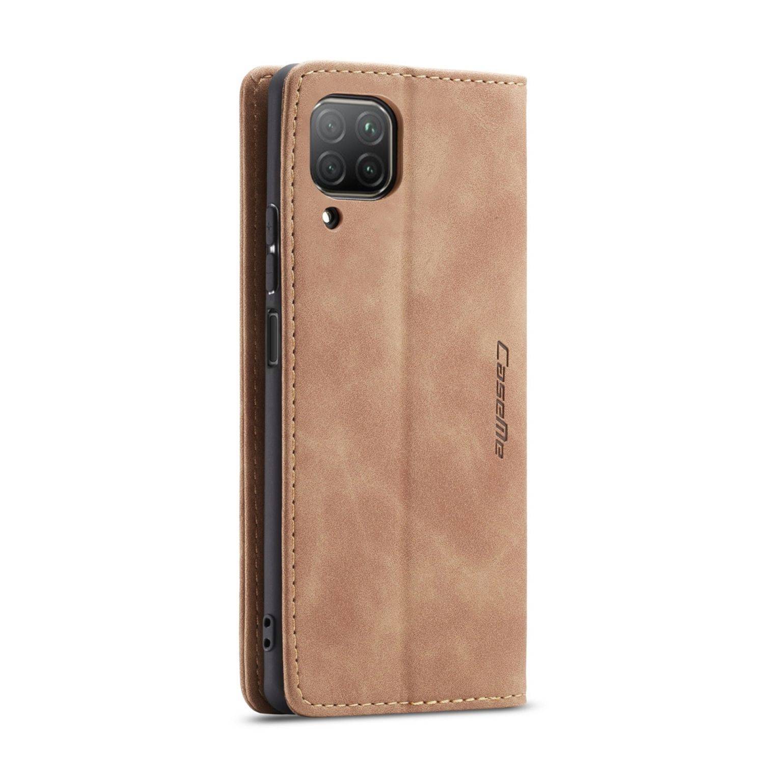 Huawei P40 Lite Handyhülle Schutztasche Bookcover Braun