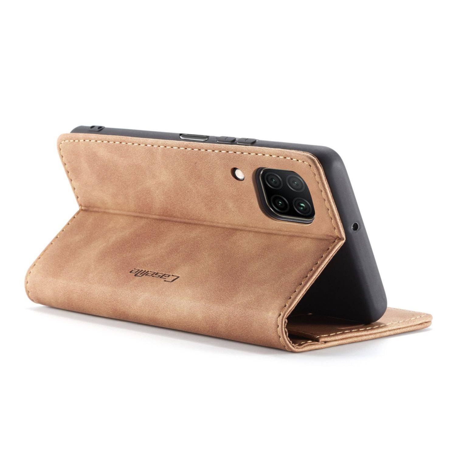 Huawei P40 Lite Handyhülle Schutztasche Bookcover Braun