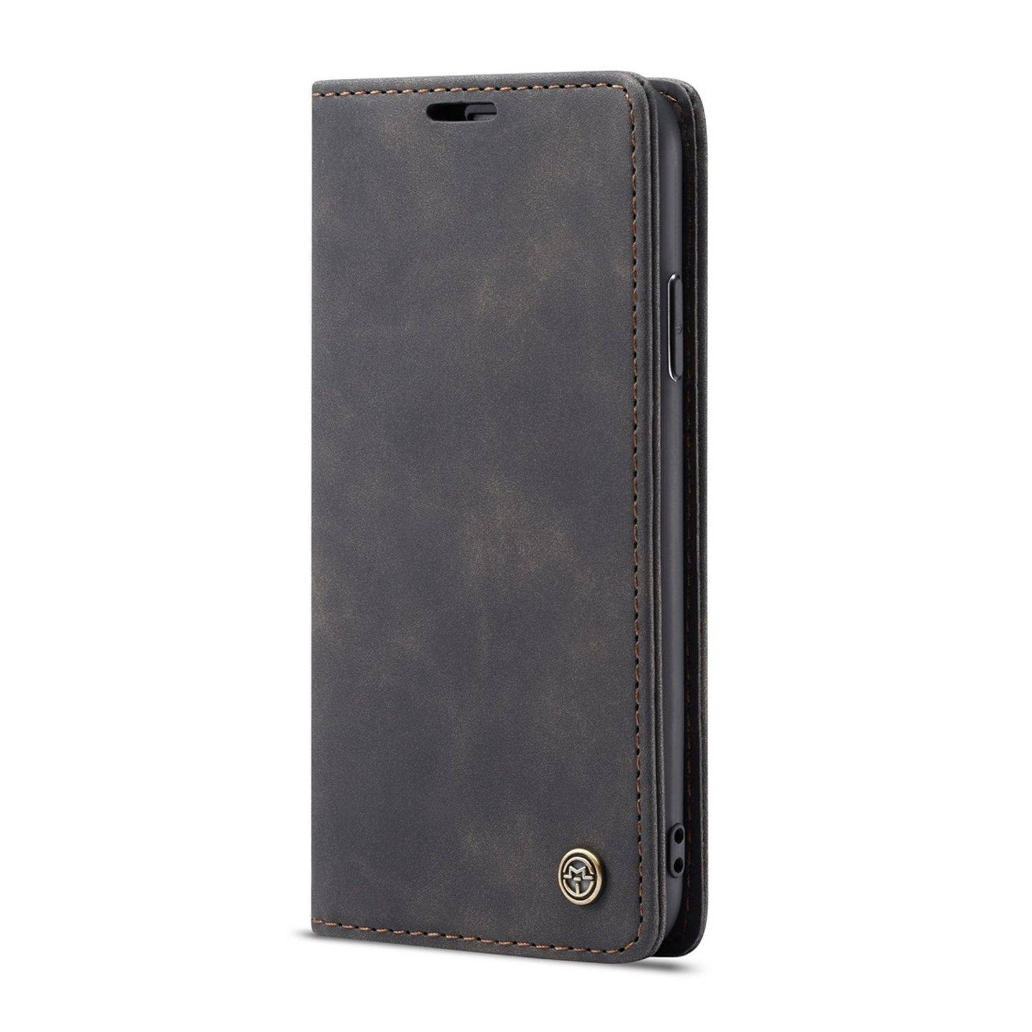 Hülle kompatibel mit Apple iPhone X Kunstleder Handyhülle - Handy Case Schwarz