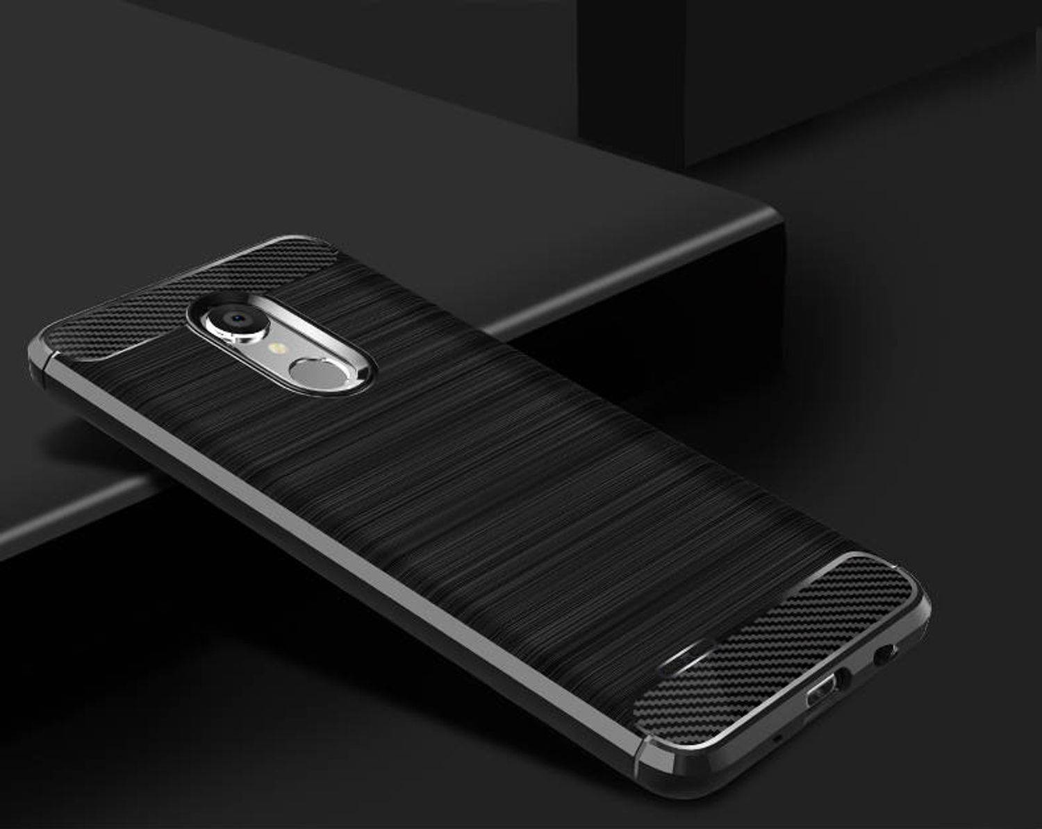 LG Zone 4 Handyhülle Carbon Optik Backcover Schwarz