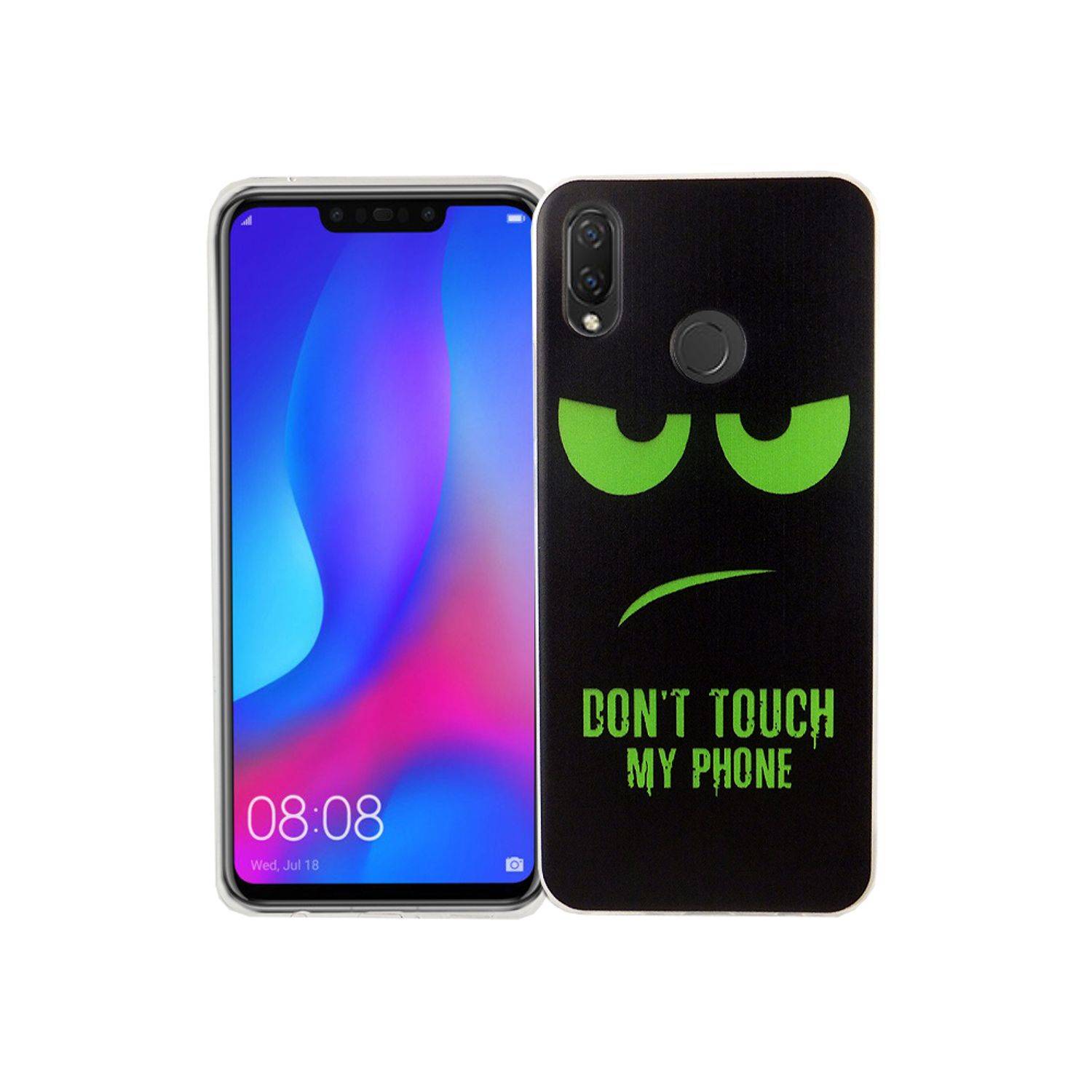 Huawei P Smart Plus Handyhülle Bumper Backcover Schwarz
