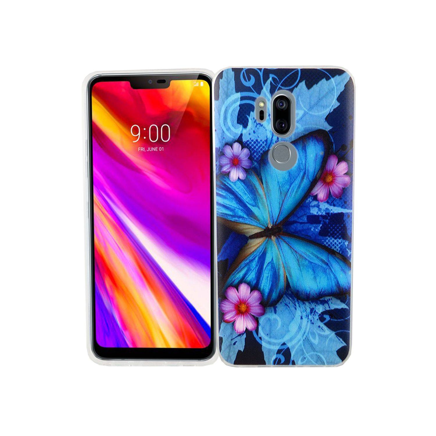 LG G7 Handyhülle Bumper Backcover Blau