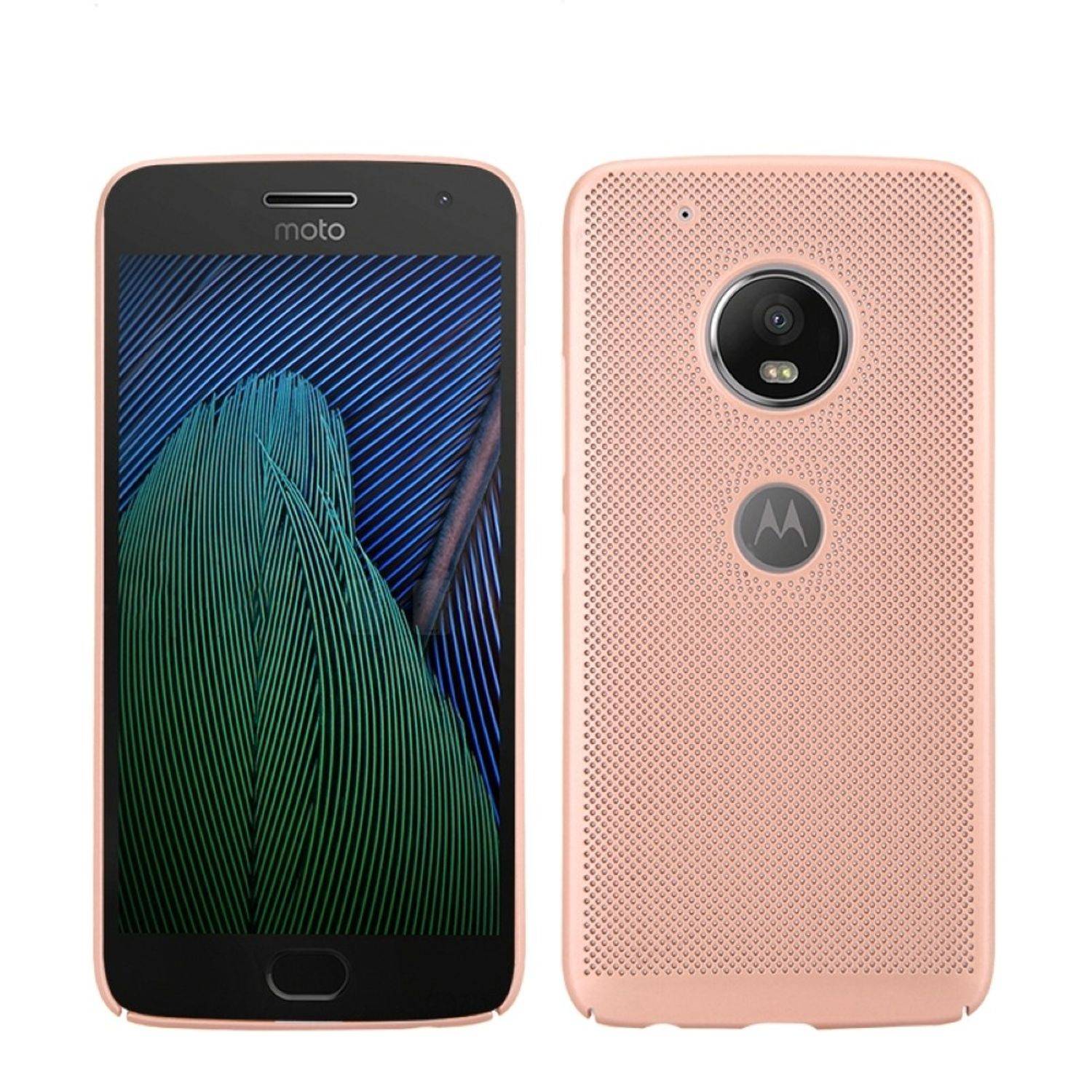 Motorola Moto G5 Plus Handyhülle Backcover Rosa