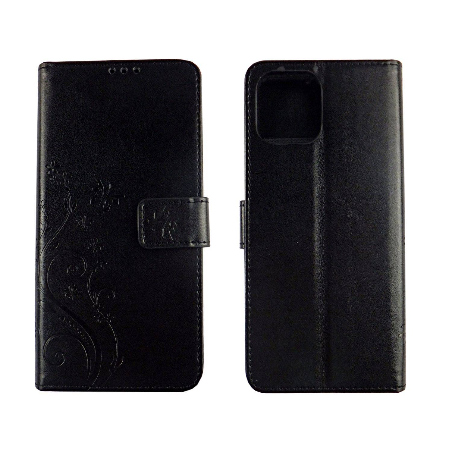 Apple iPhone 12 Mini Handyhülle Bookcover Schwarz