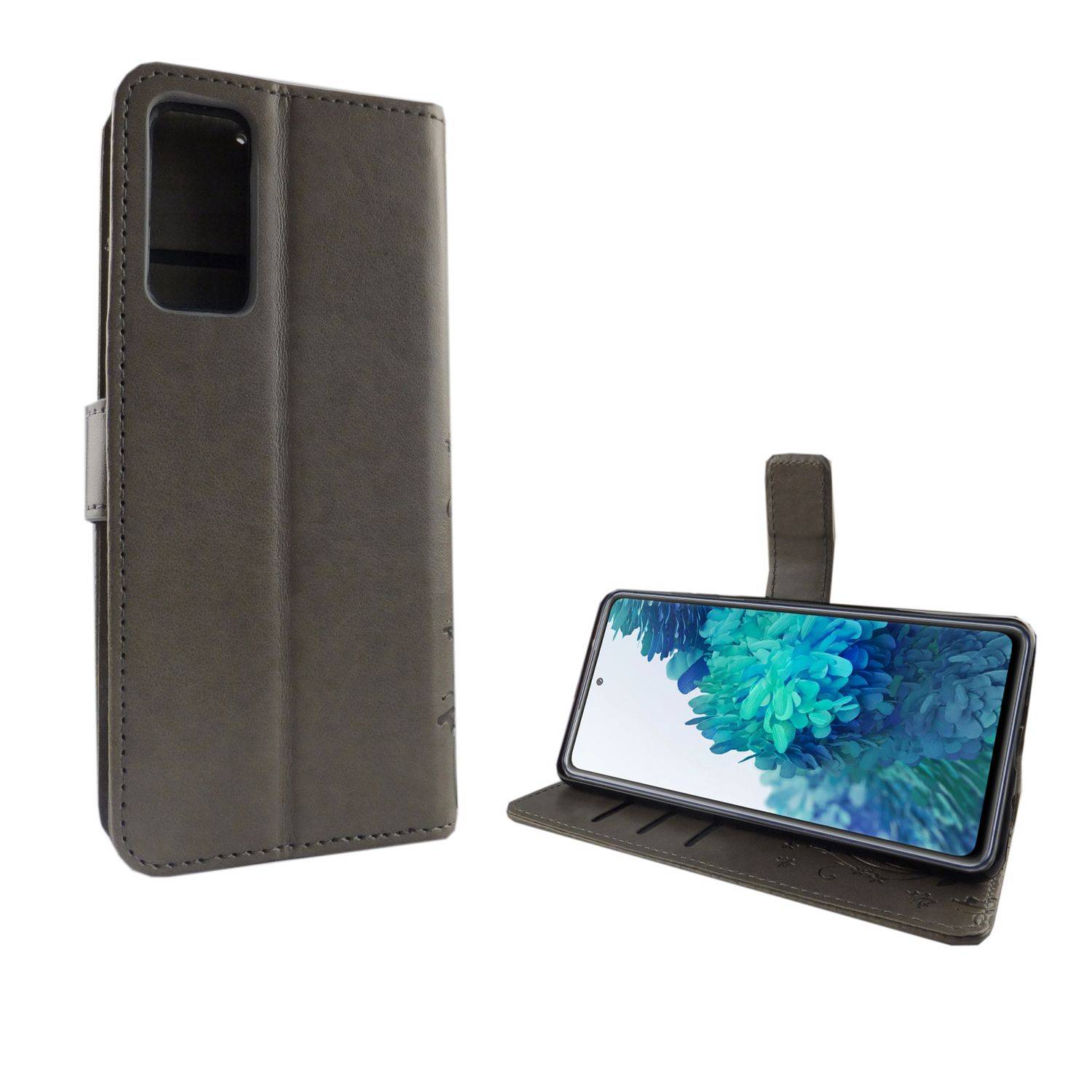 Samsung Galaxy S20 FE Handyhülle Bookcover Grau