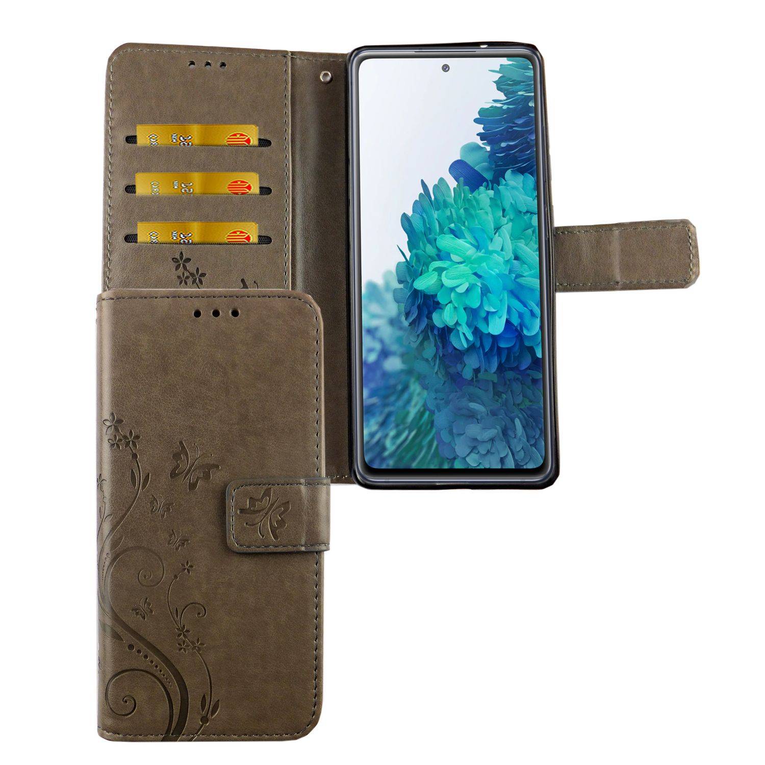 Samsung Galaxy S20 FE Handyhülle Bookcover Grau