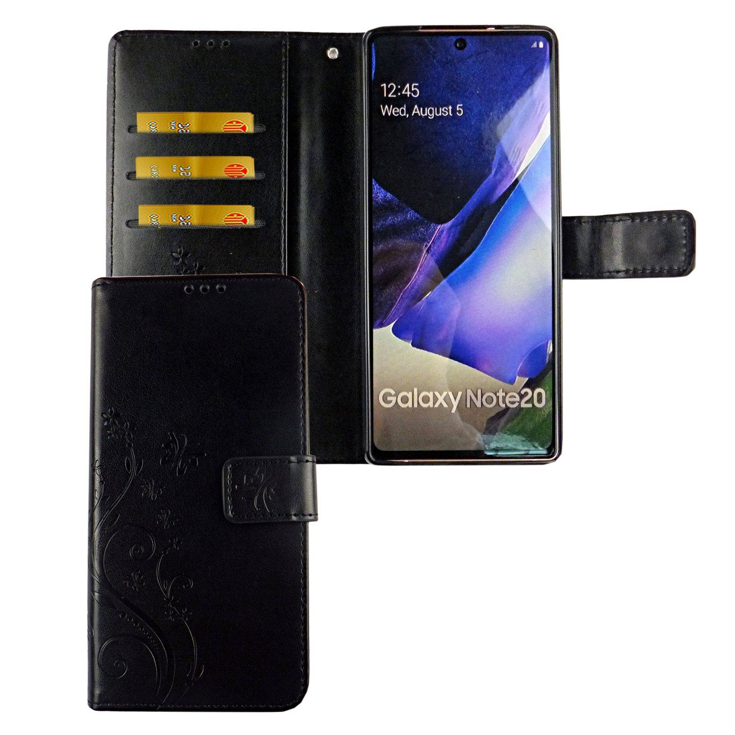 Samsung Galaxy Note 20 Handyhülle Bookcover Schwarz