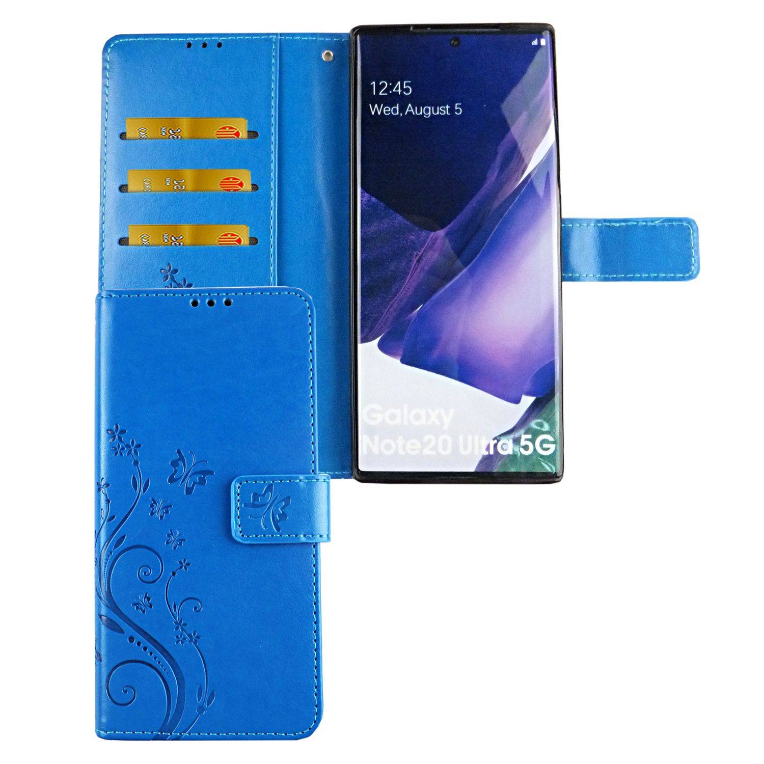 Samsung Galaxy Note 20 Ultra Handyhülle Bookcover Blau