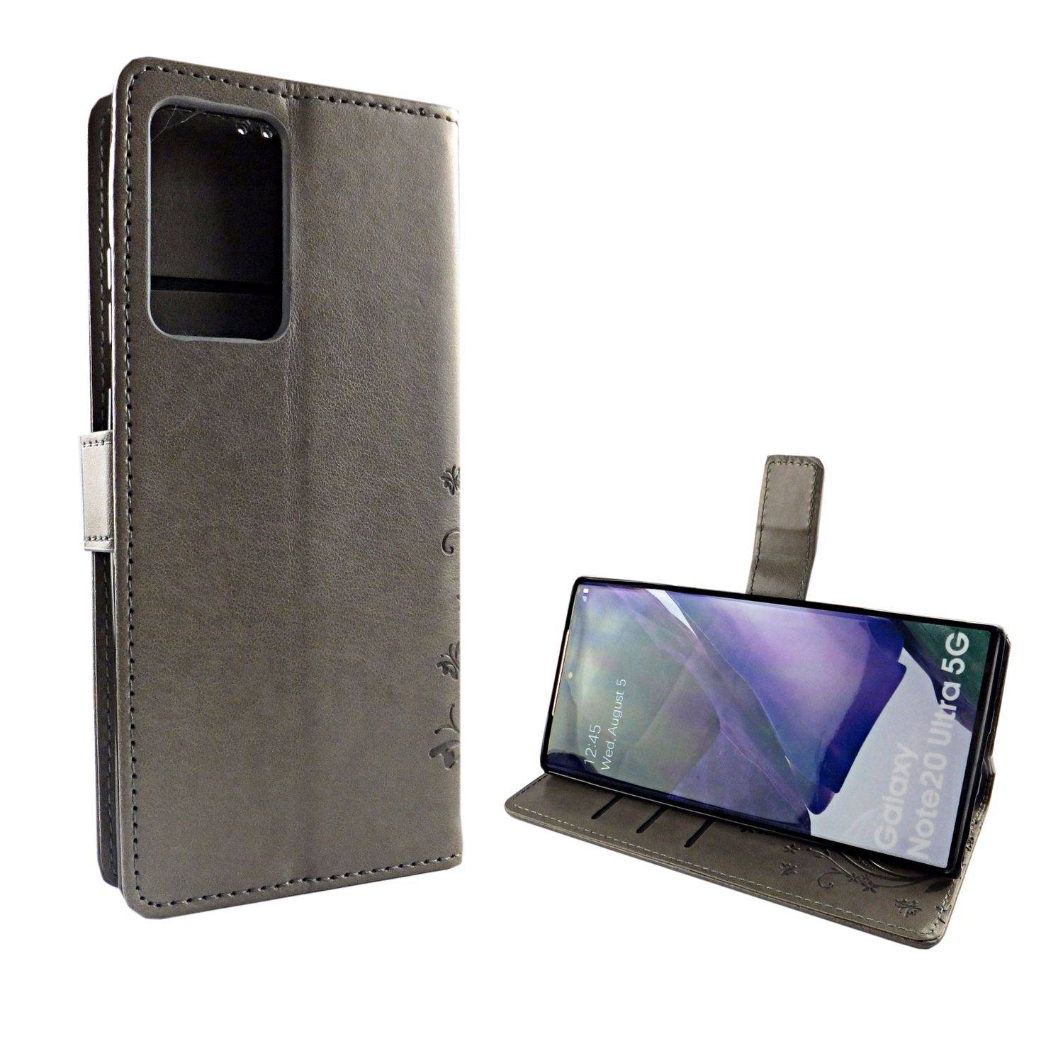 Samsung Galaxy Note 20 Ultra Handyhülle Bookcover Grau