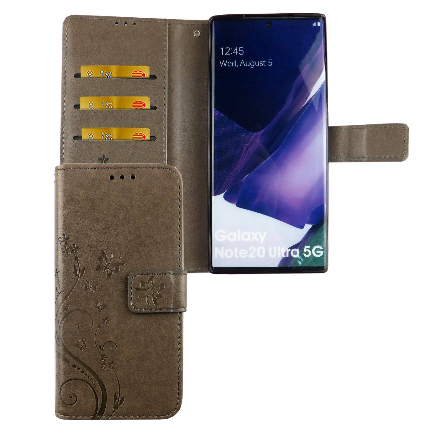 Samsung Galaxy Note 20 Ultra Handyhülle Bookcover Grau