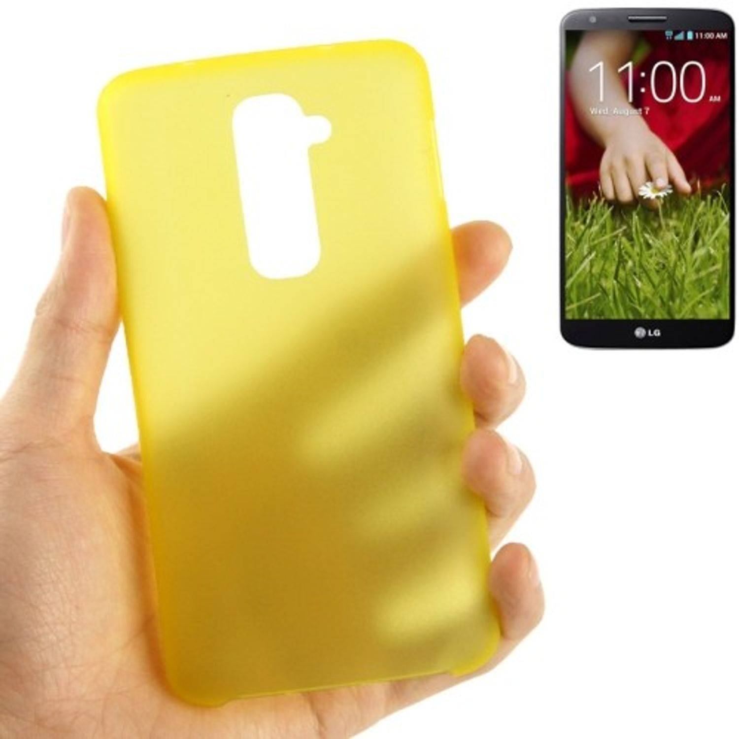 LG Optimus G2 Handyhülle Backcover Gelb