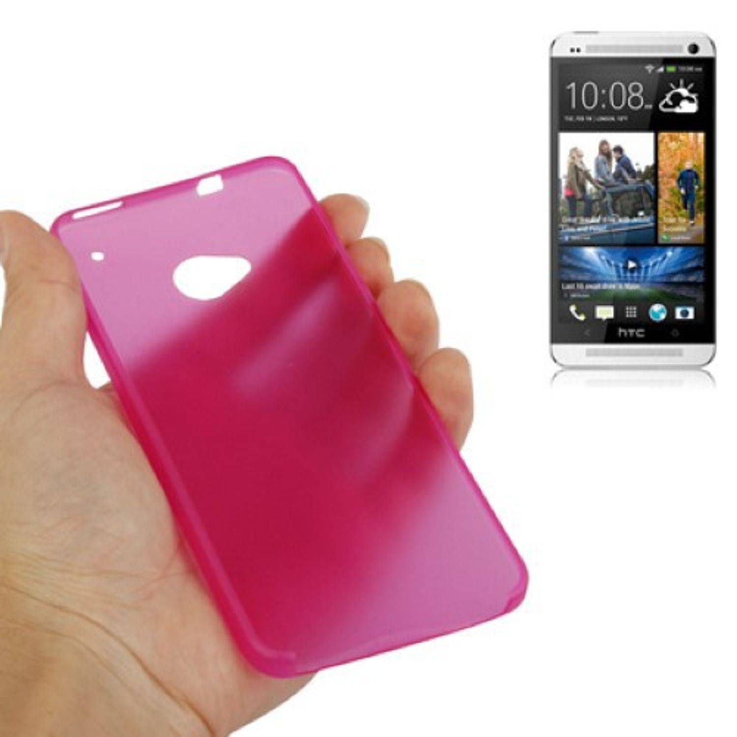 HTC One Handyhülle Backcover Rosa