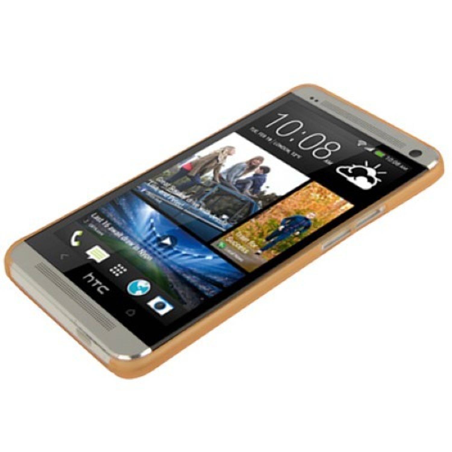 HTC One Handyhülle Backcover Orange