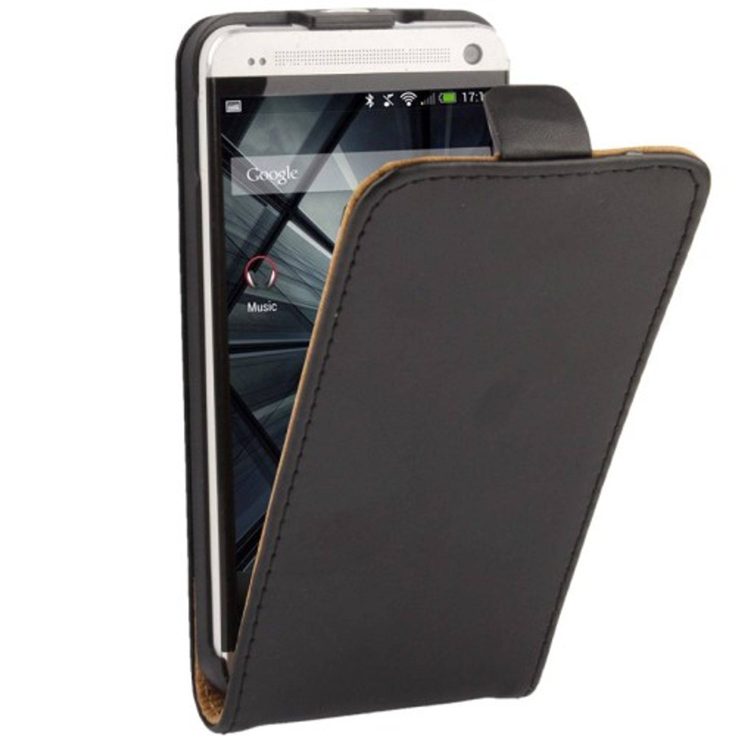 HTC One Handyhülle Backcover Schwarz