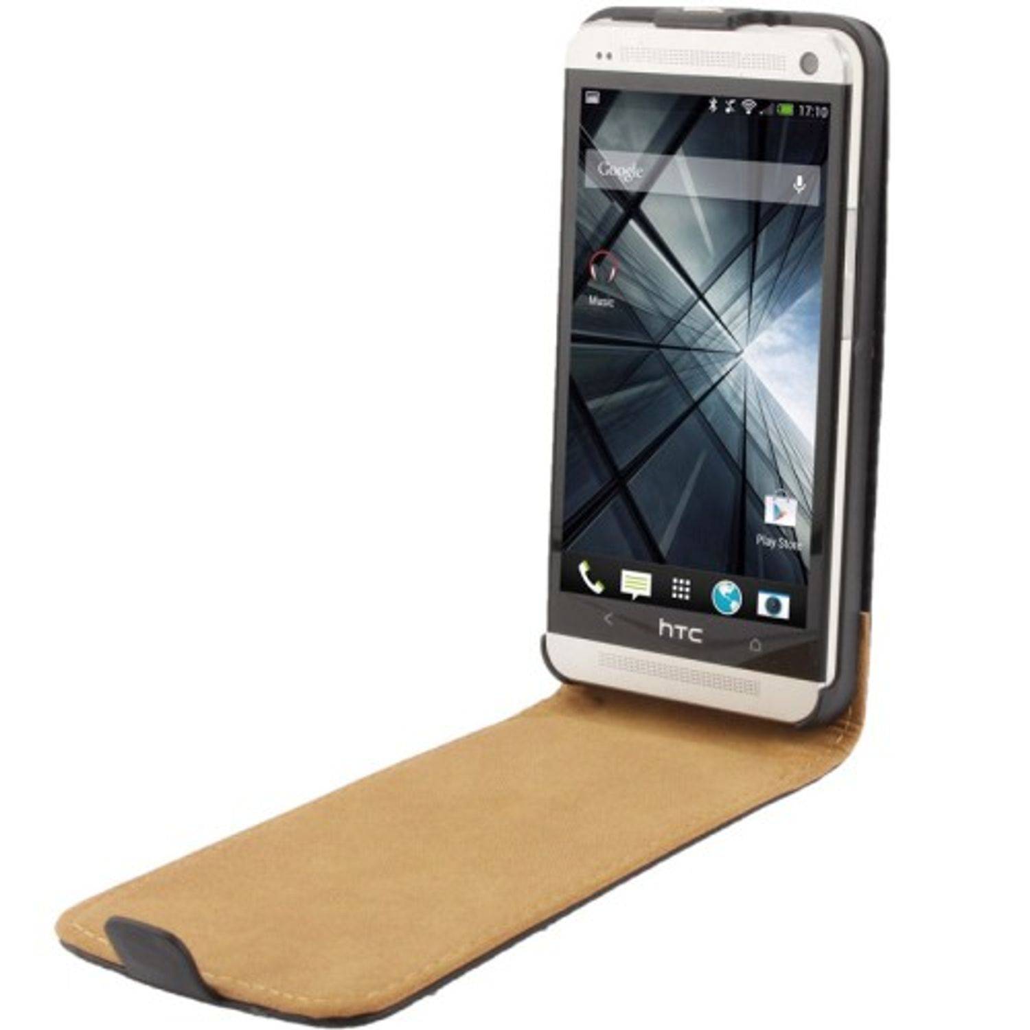 HTC One Handyhülle Backcover Schwarz