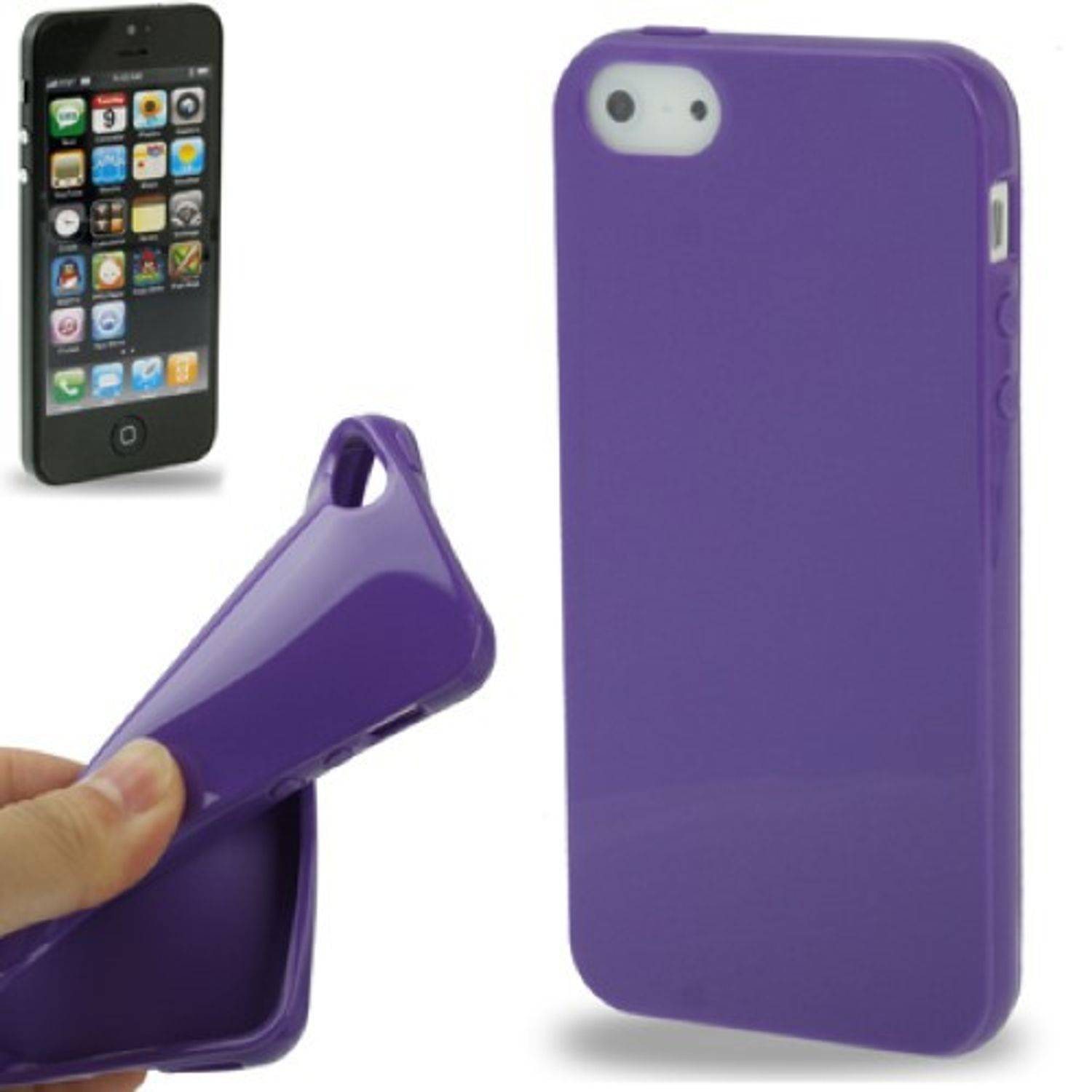 Apple iPhone 5 / 5s / SE Handyhülle Backcover Violett