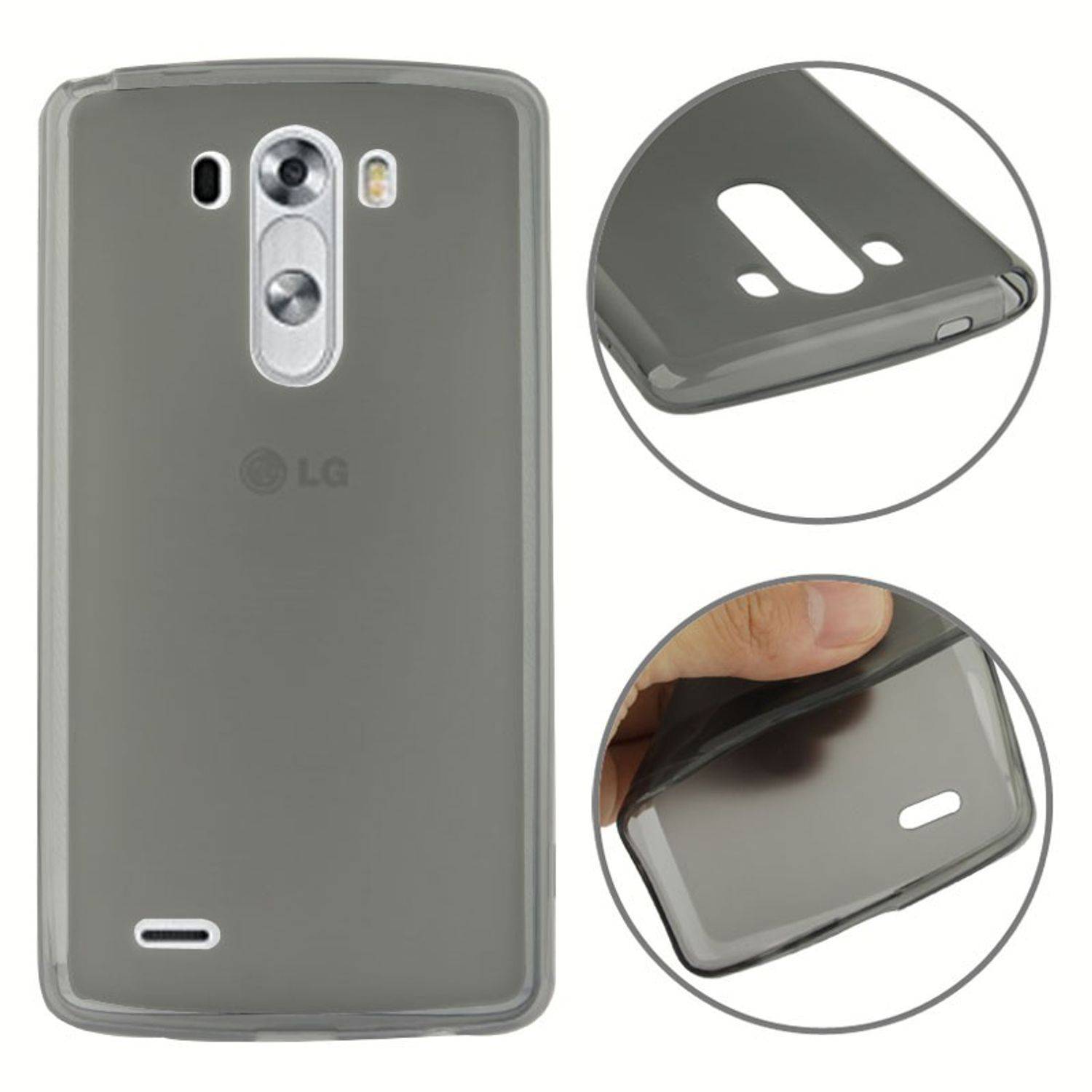 LG G3 Handyhülle Backcover Grau